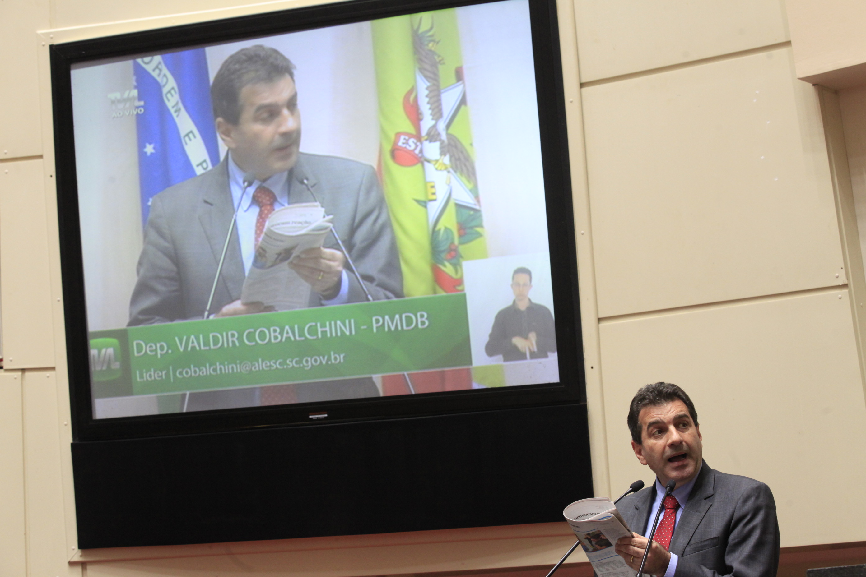 Sessão Ordinária. Deputado Valdir Cobalchini (PMDB)