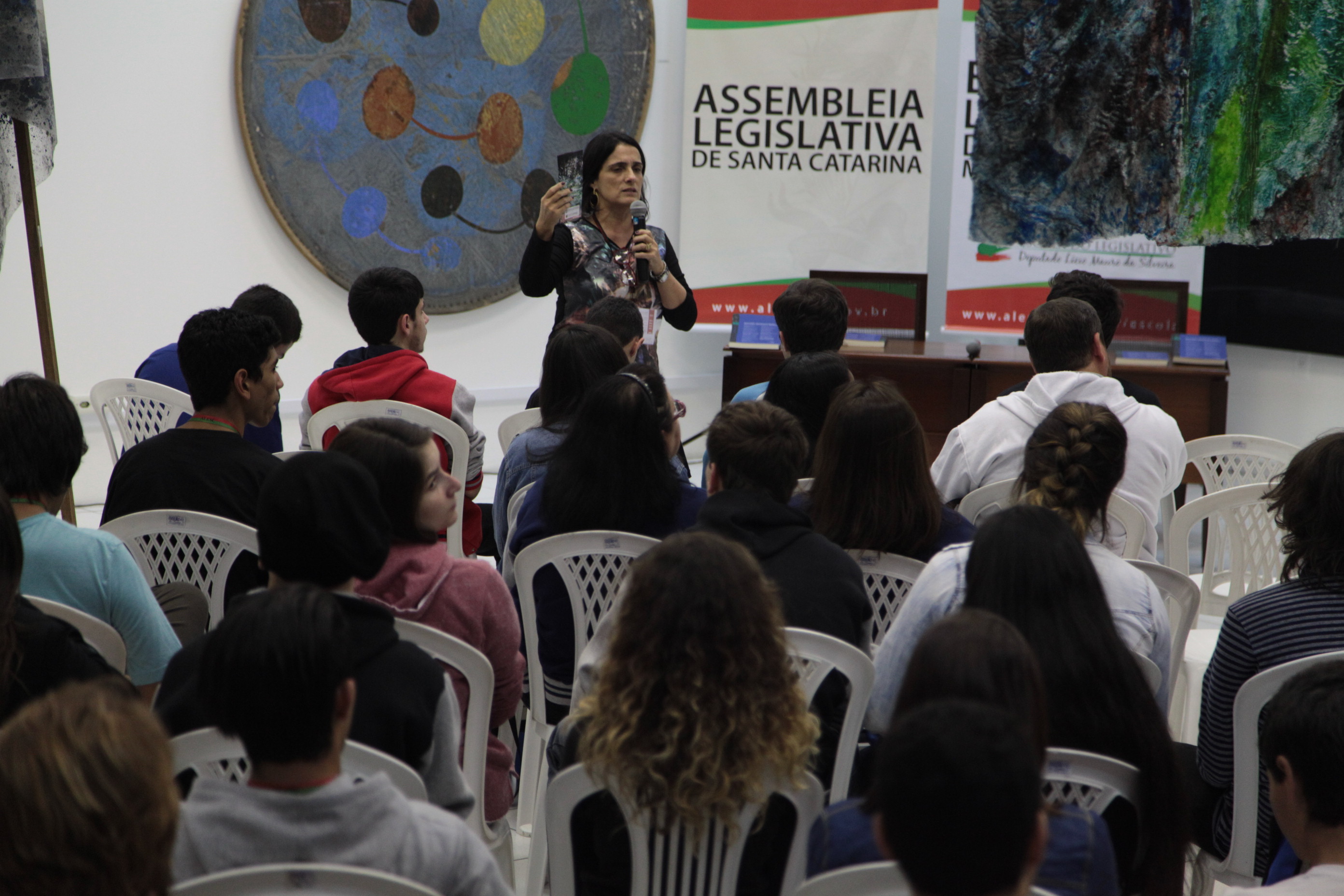 Parlamento Jovem - Palestra sobre arte.Foto: Solon Soares
