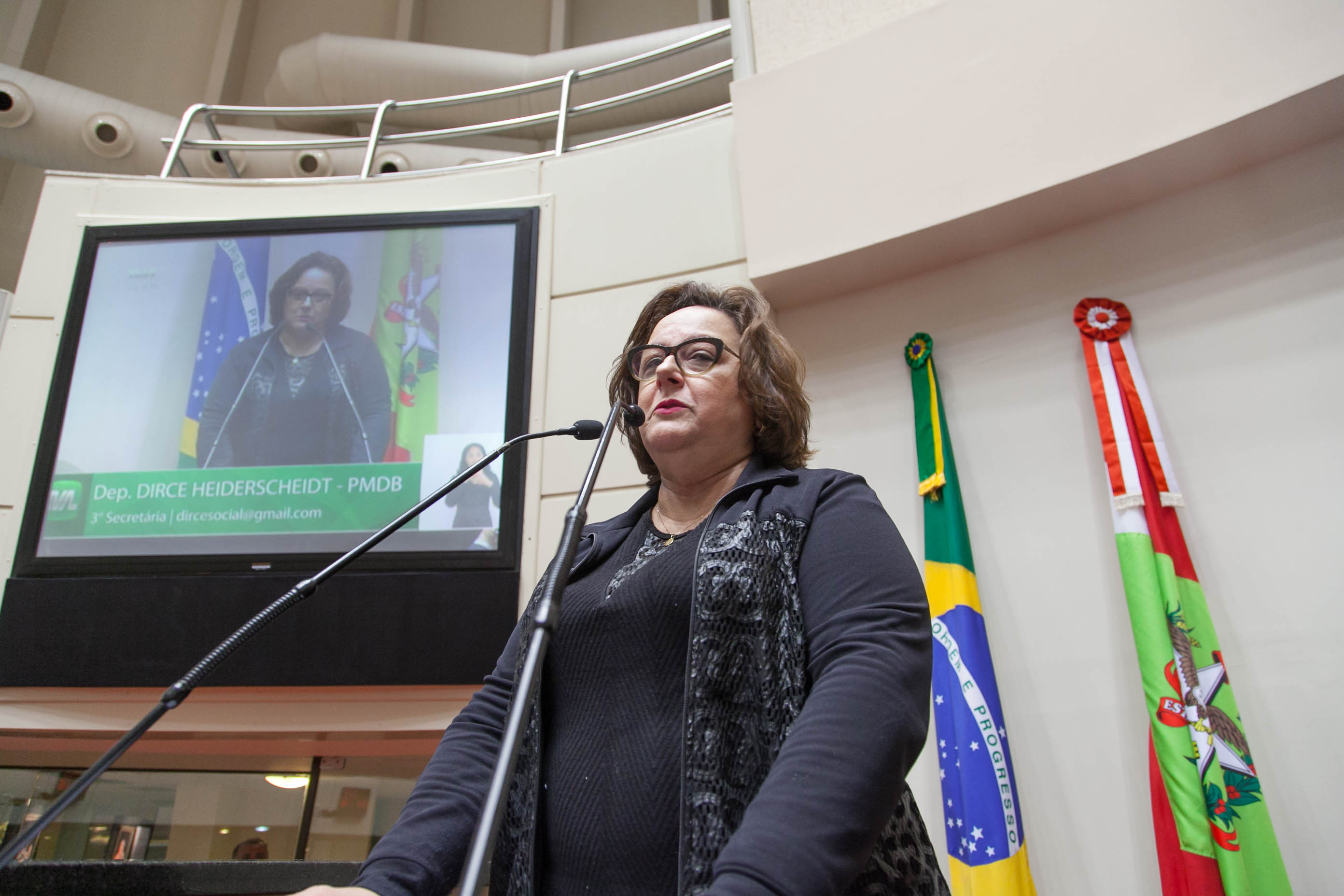 Deputada Dirce Heiderscheidt (PMDB) em Sessão Ordinária