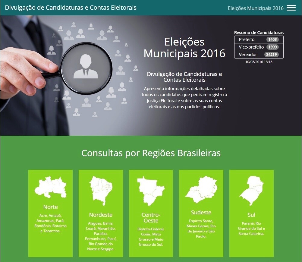 Aplicativo Candidaturas 2016 já pode ser baixado para dispositivos móveis