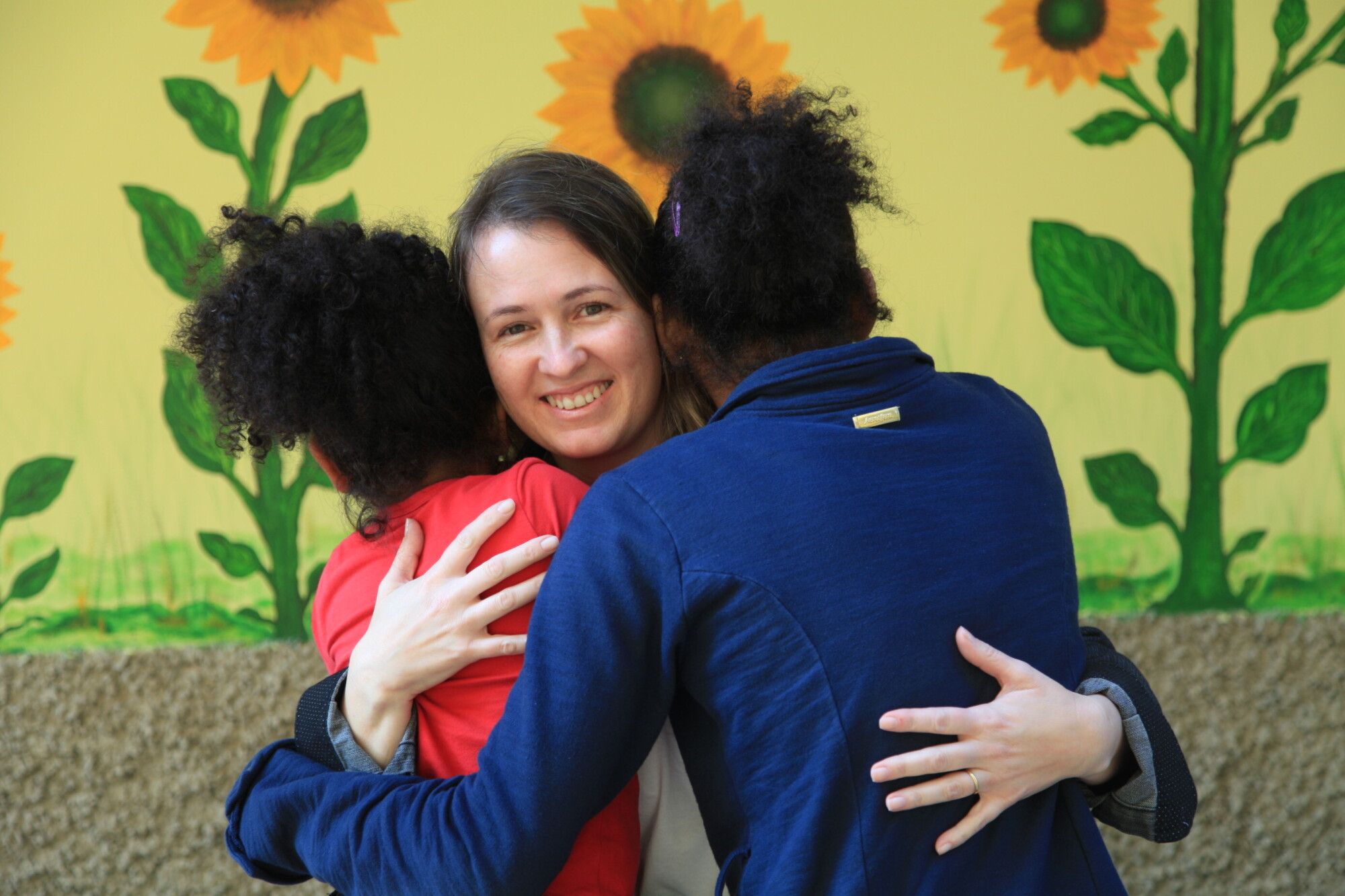 Daiani Arent e as irmãs Isadora e Stefany