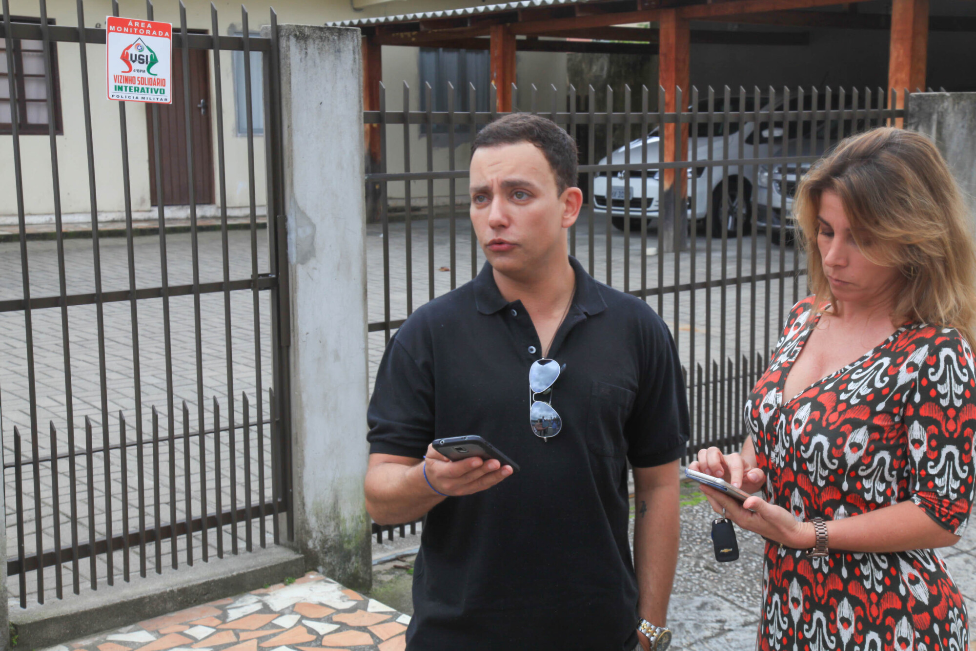 João Paulo Nunes de Moraes e Margarete Crepaldi, organizadores da iniciativa na Vila da Cruz