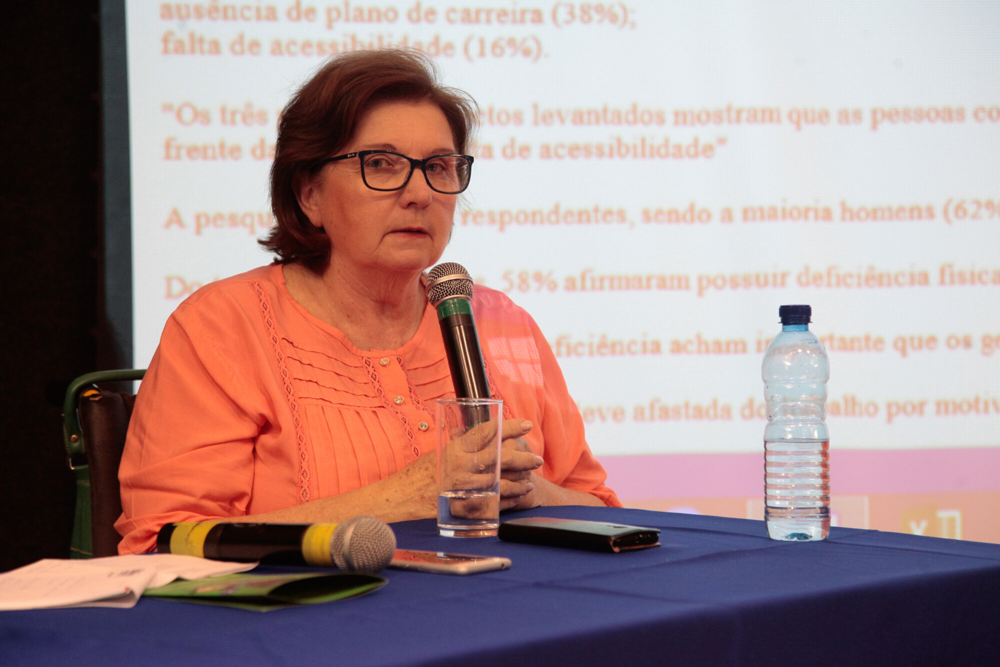 Maria Helena Koerich, assistente social e conselheira do Conselho Municipal dos Direitos das Pessoas com Deficiência de São José