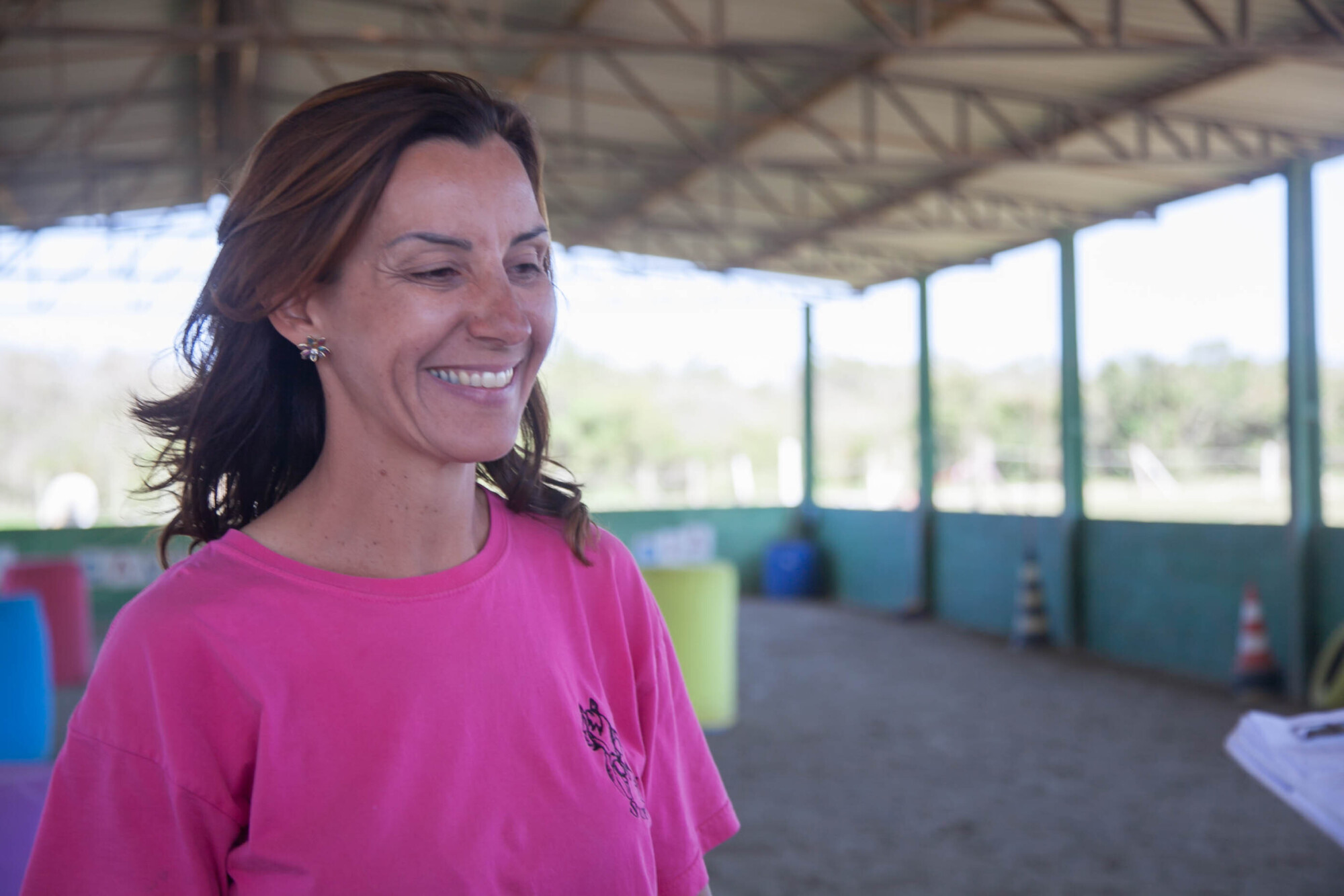 Luciane Poersch, pedagoga e instrutora de equitação