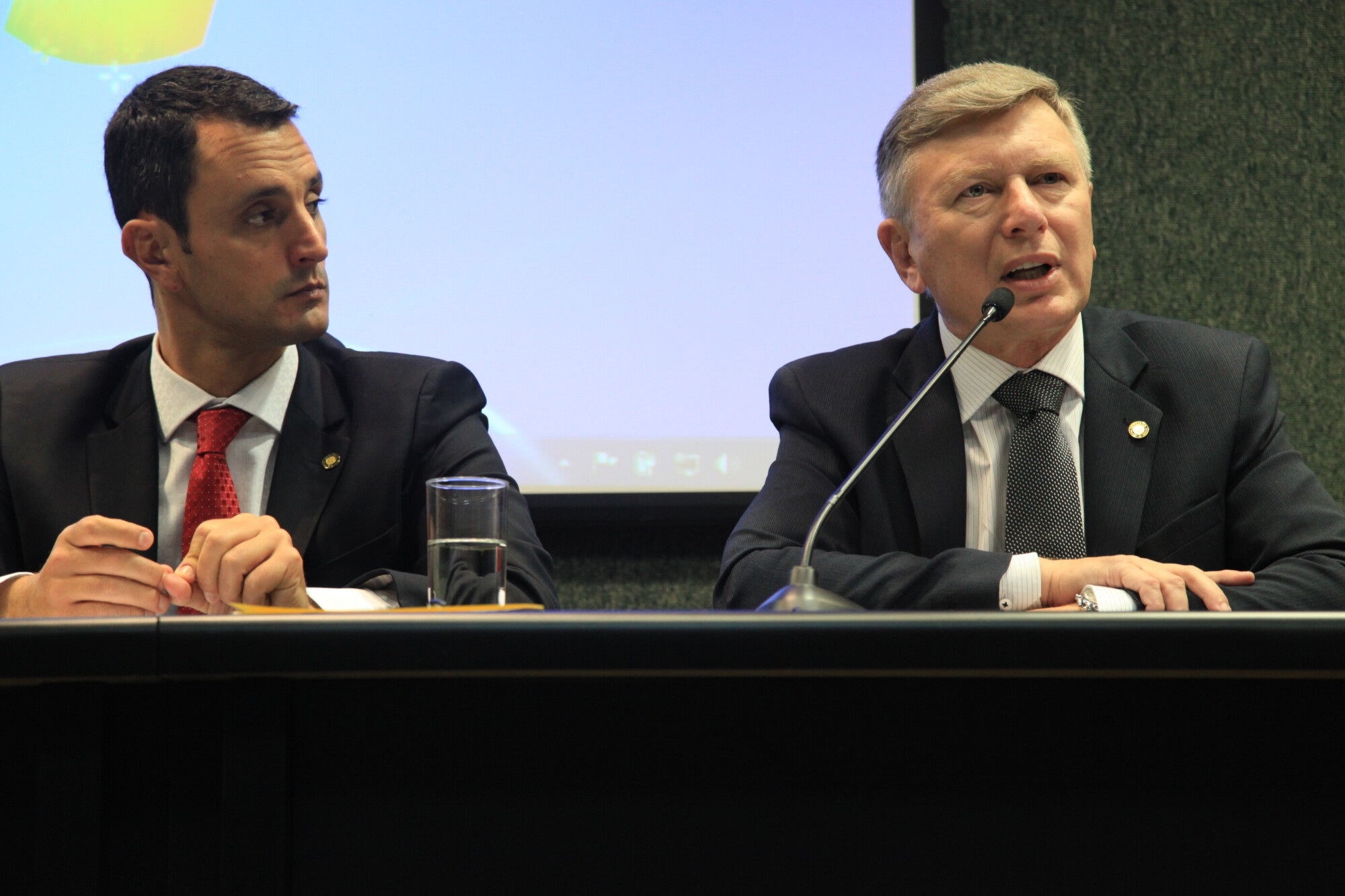 Deputados João Amin e Milton Hobus