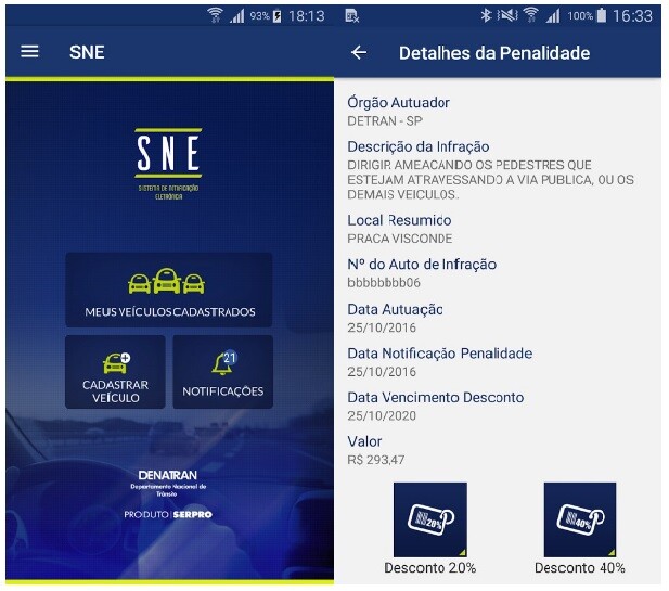 Aplicativo para pagar multa com desconto só opera com notificações federais