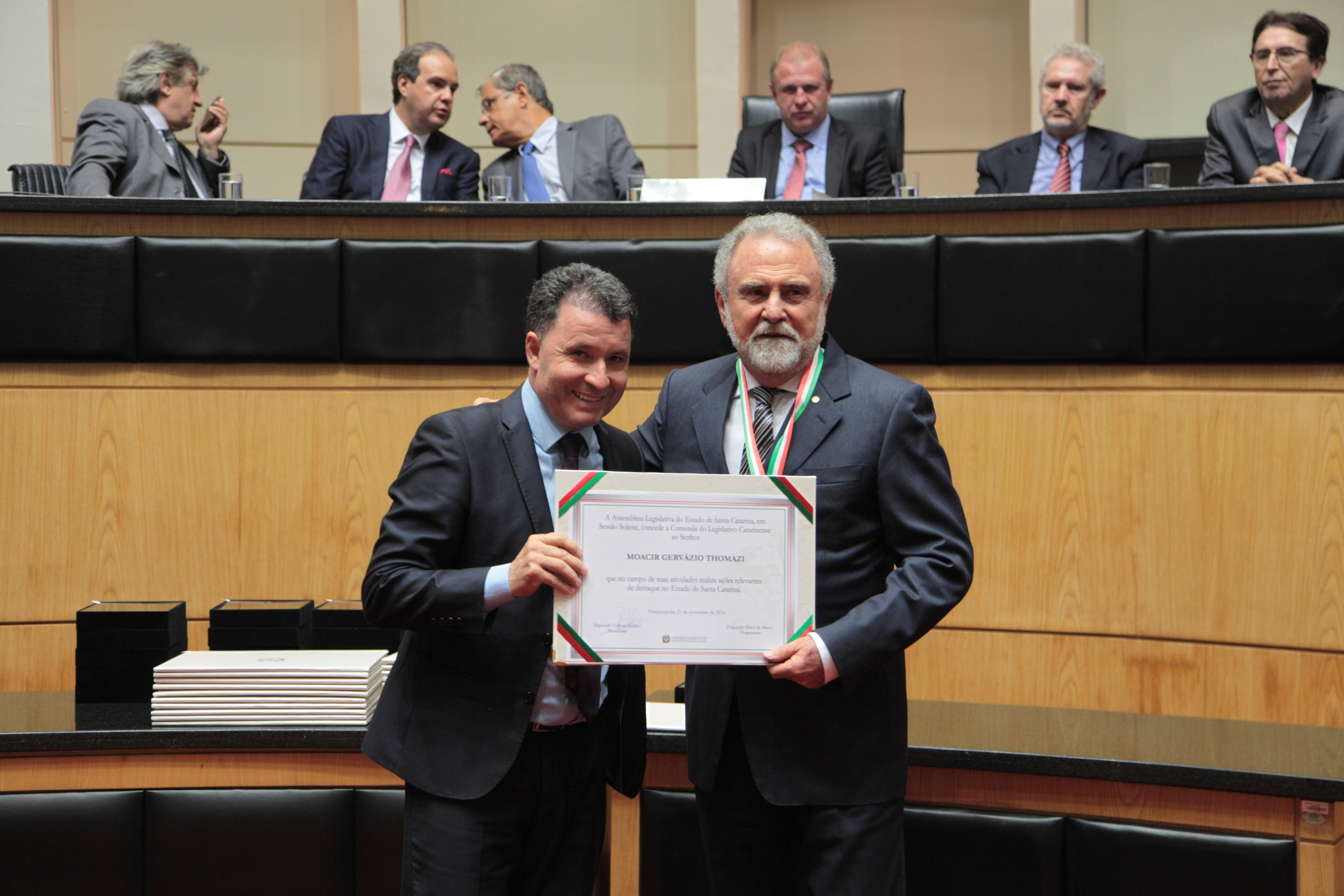 Homenageados - Comenda do Legislativo Catarinense.