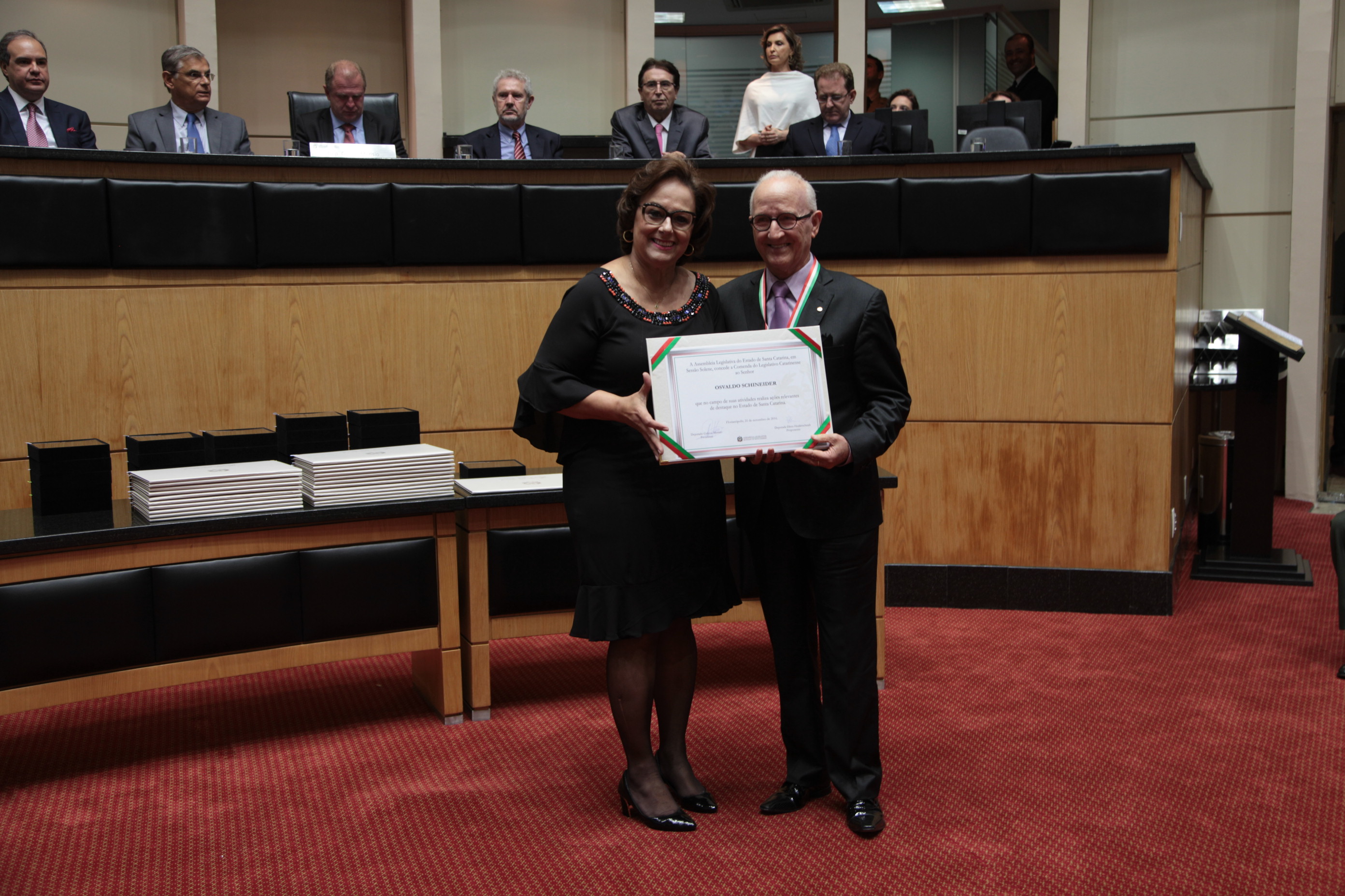 Homenageados - Comenda do Legislativo Catarinense.