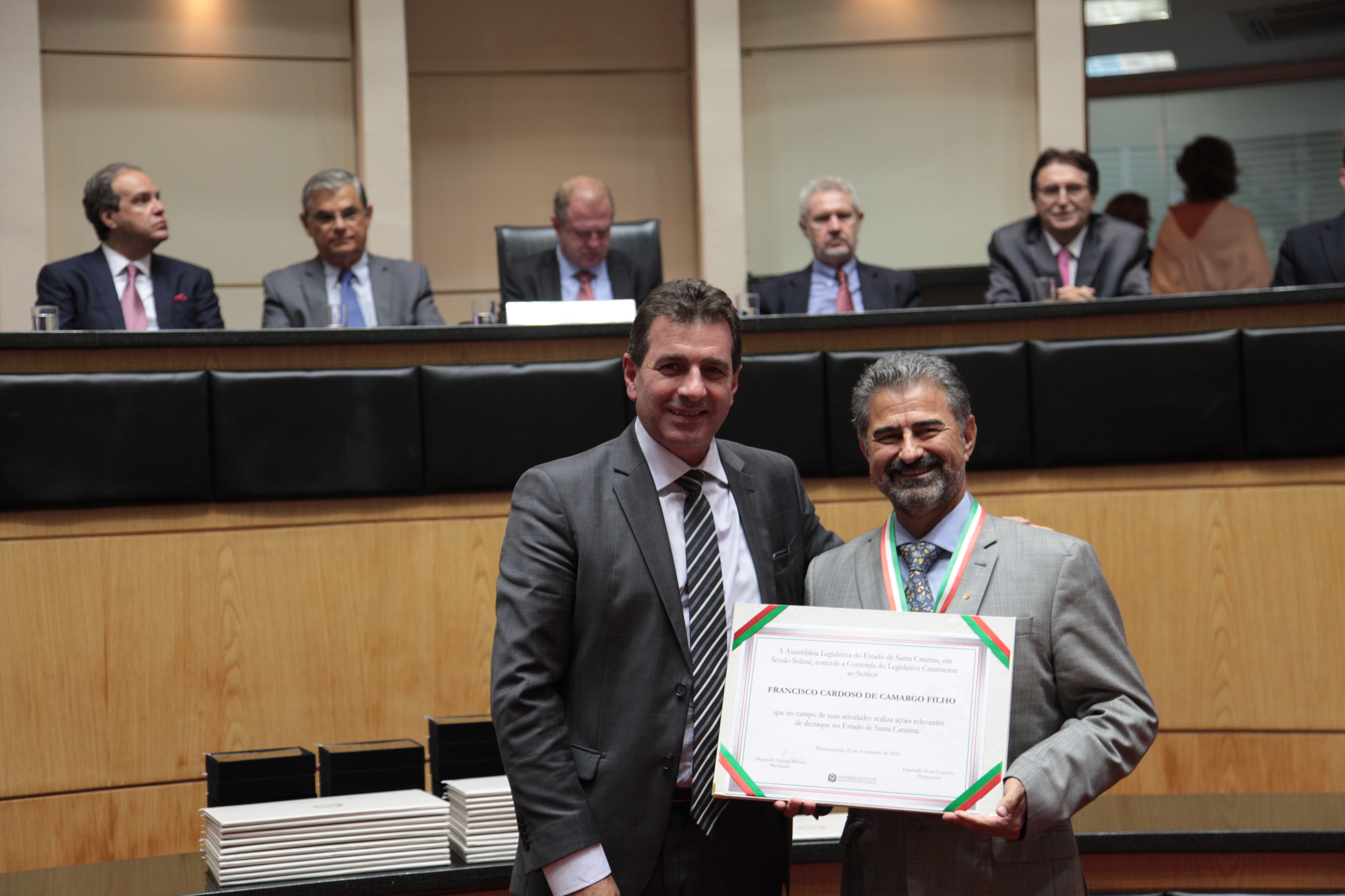 Homenageados - Comenda do Legislativo Catarinense.
