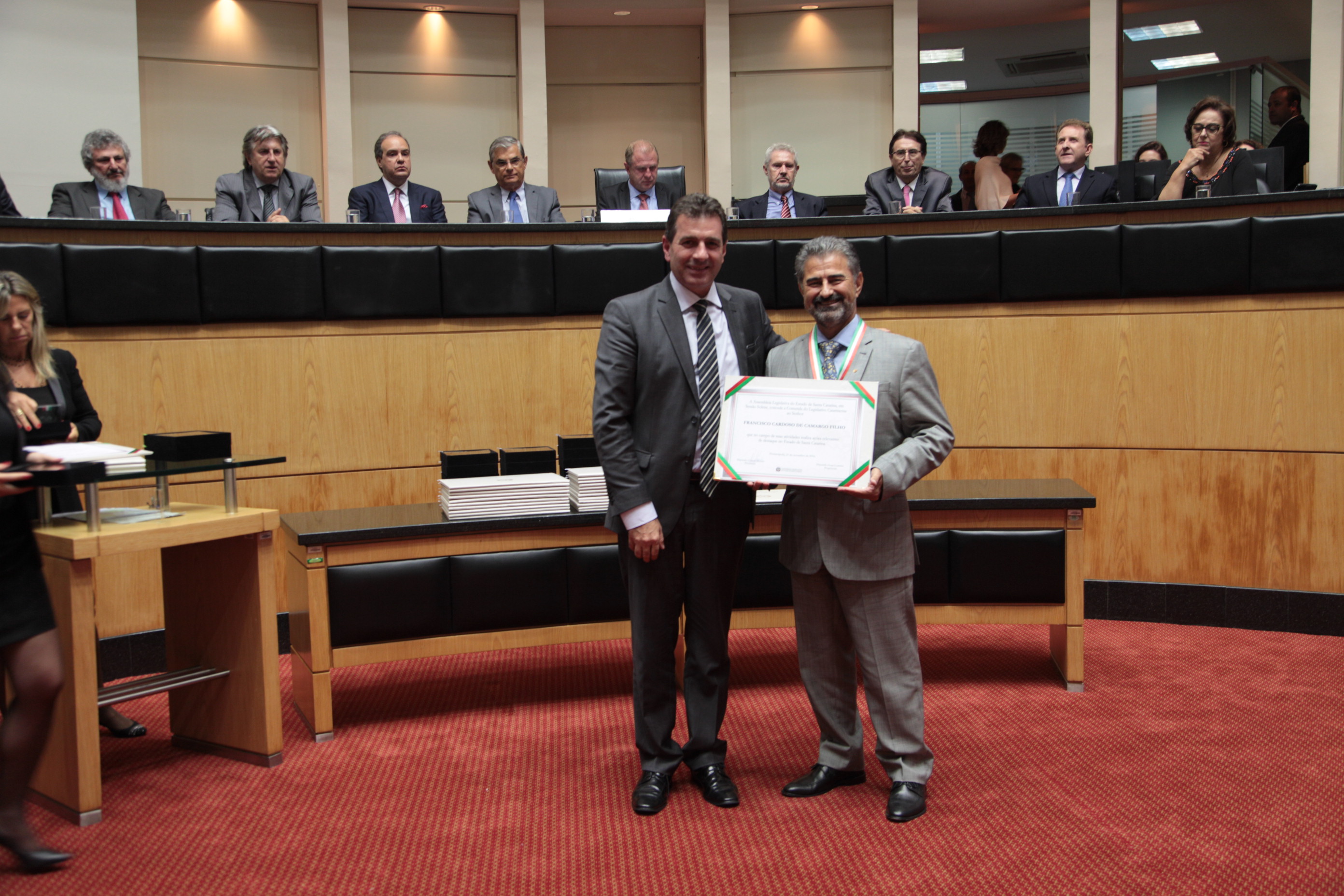 Homenageados - Comenda do Legislativo Catarinense.