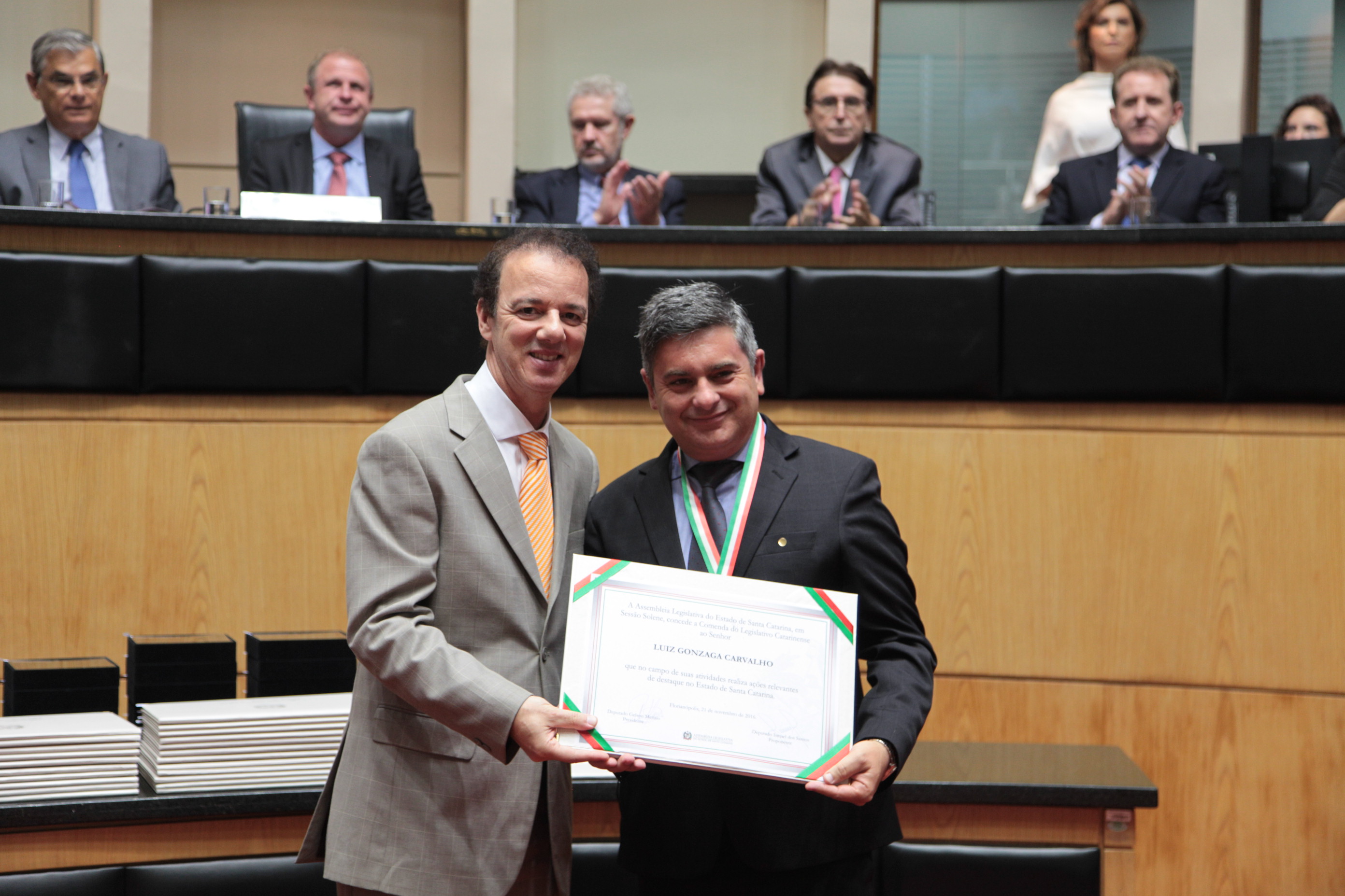 Homenageados - Comenda do Legislativo Catarinense.