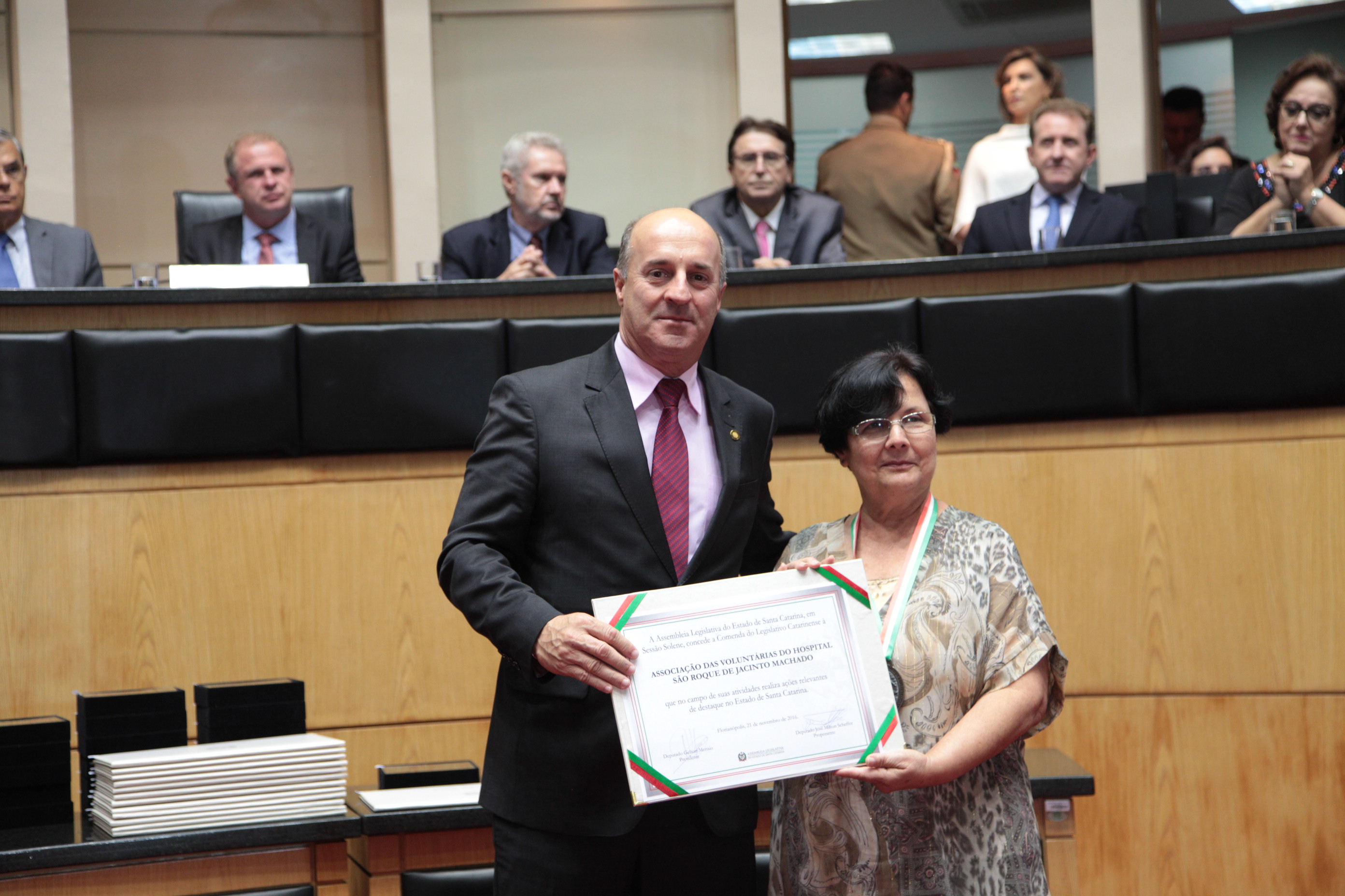Homenageados - Comenda do Legislativo Catarinense.
