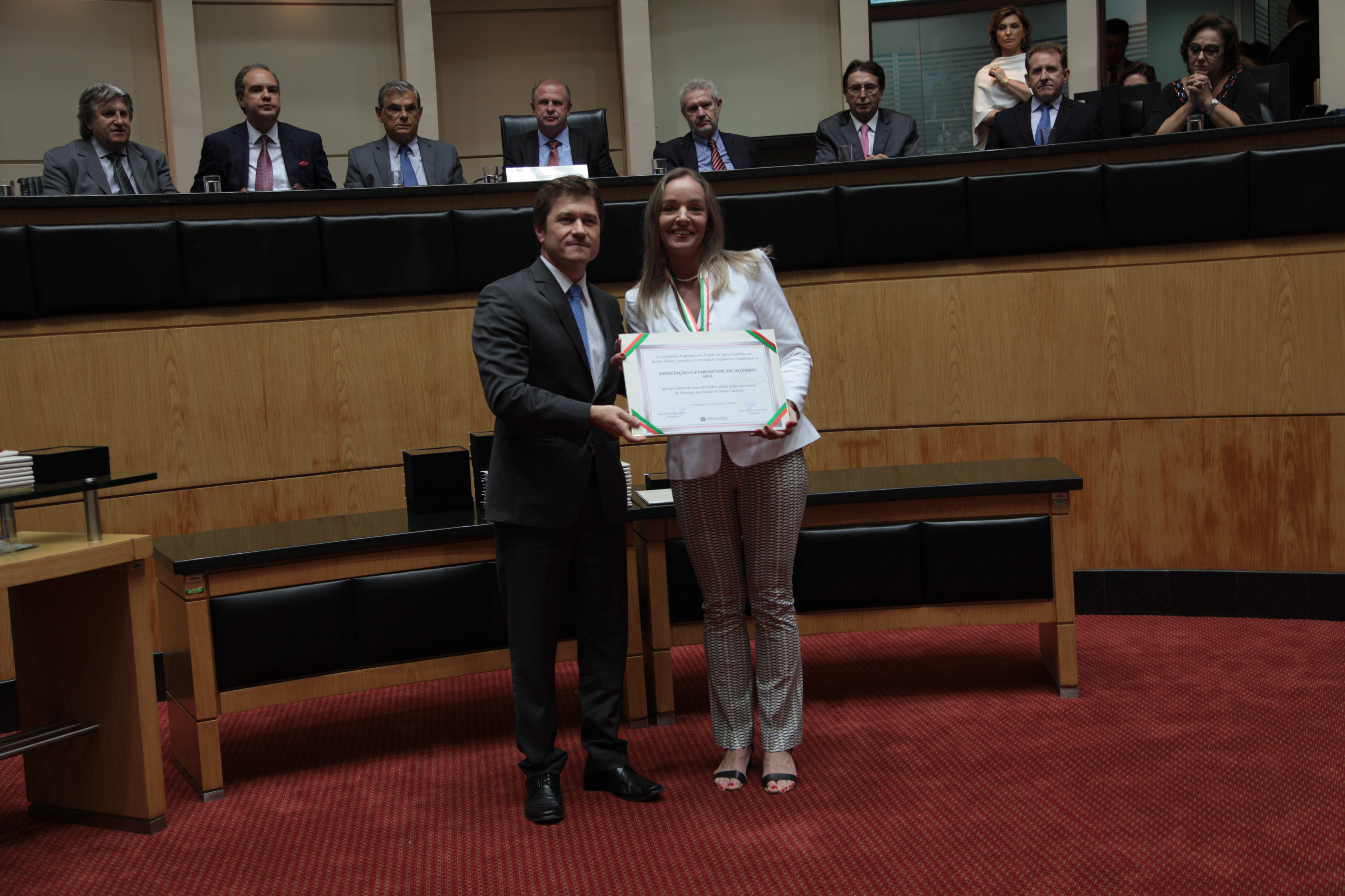 Homenageados - Comenda do Legislativo Catarinense.
