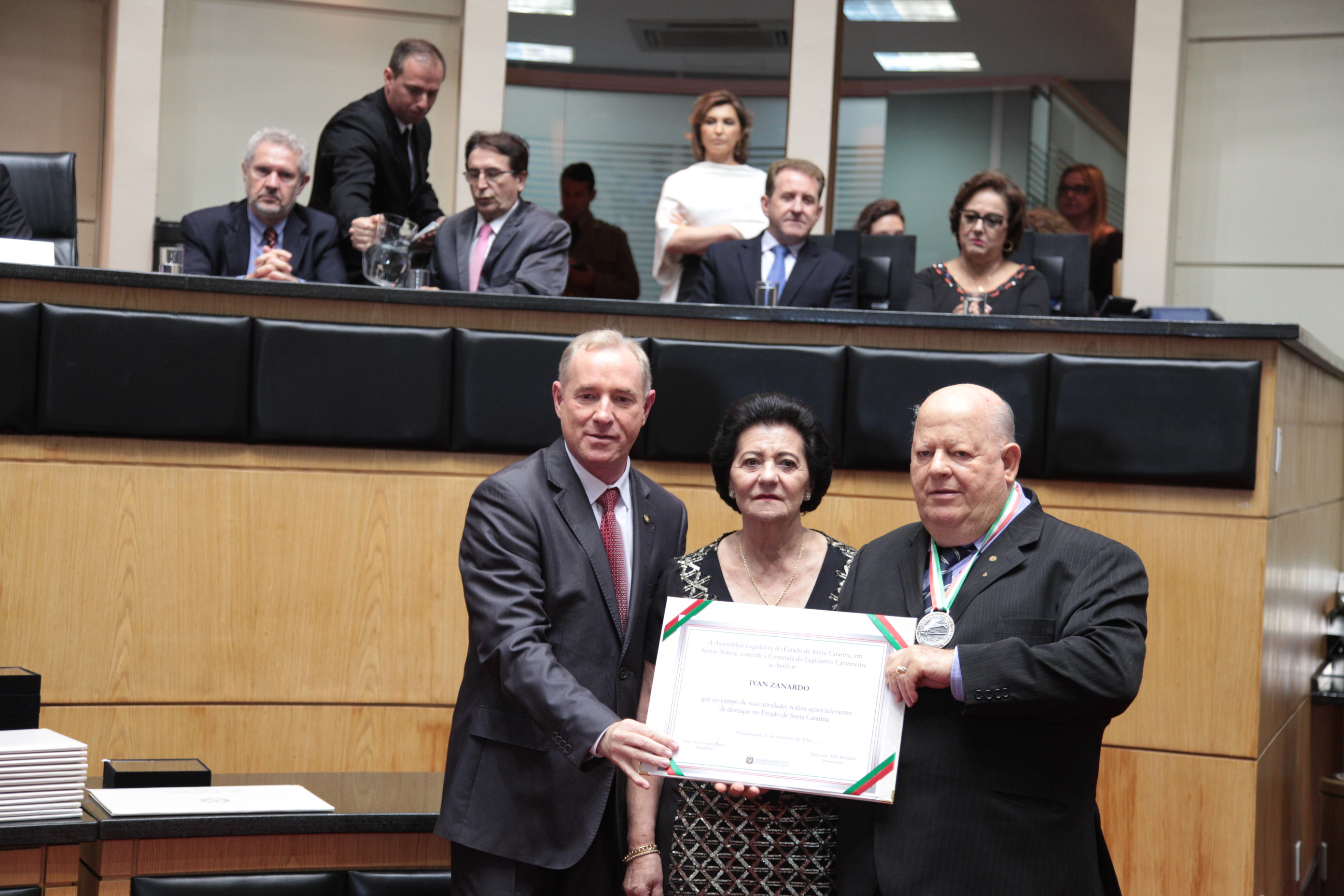 Homenageados - Comenda do Legislativo Catarinense.