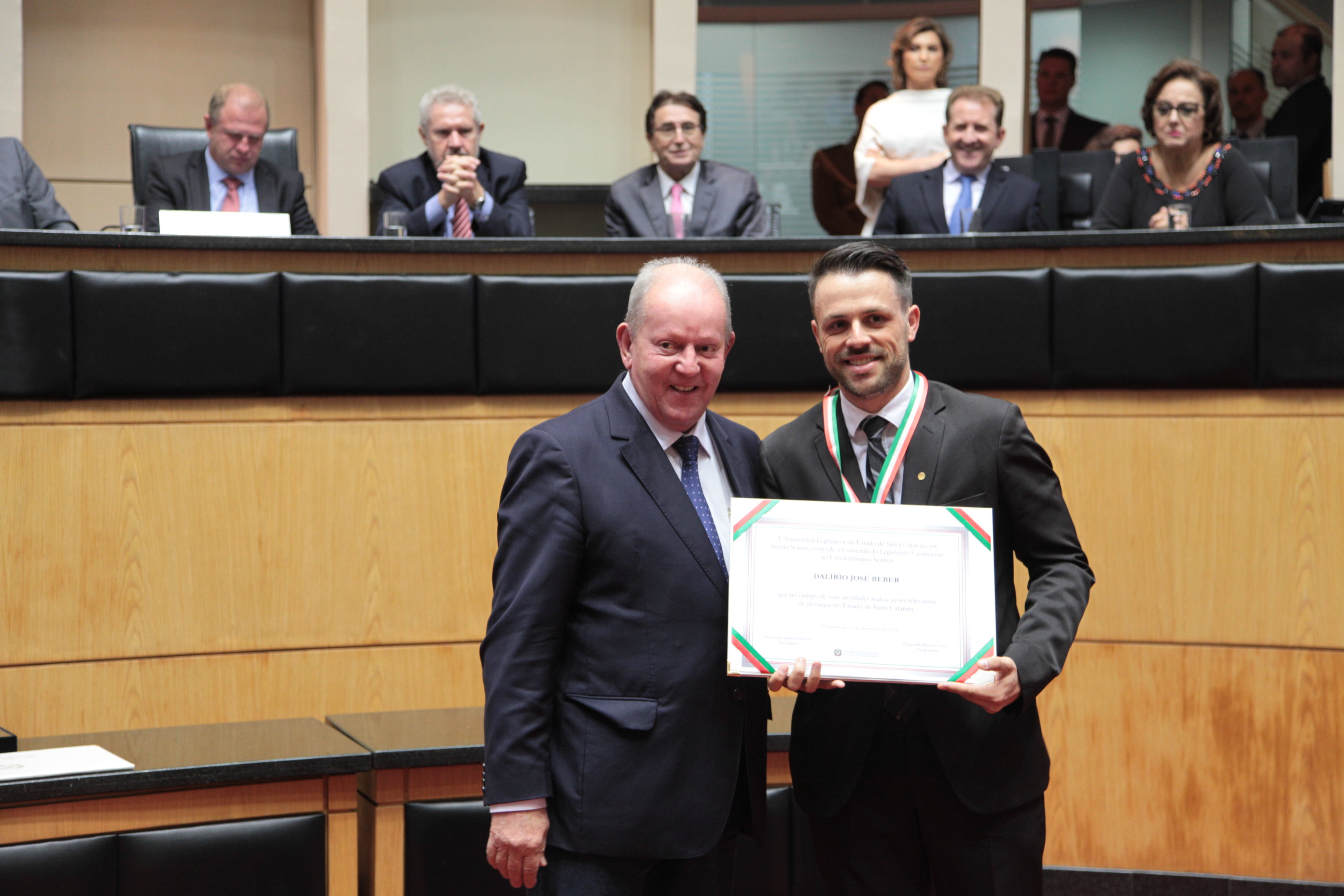 Homenageados - Comenda do Legislativo Catarinense.