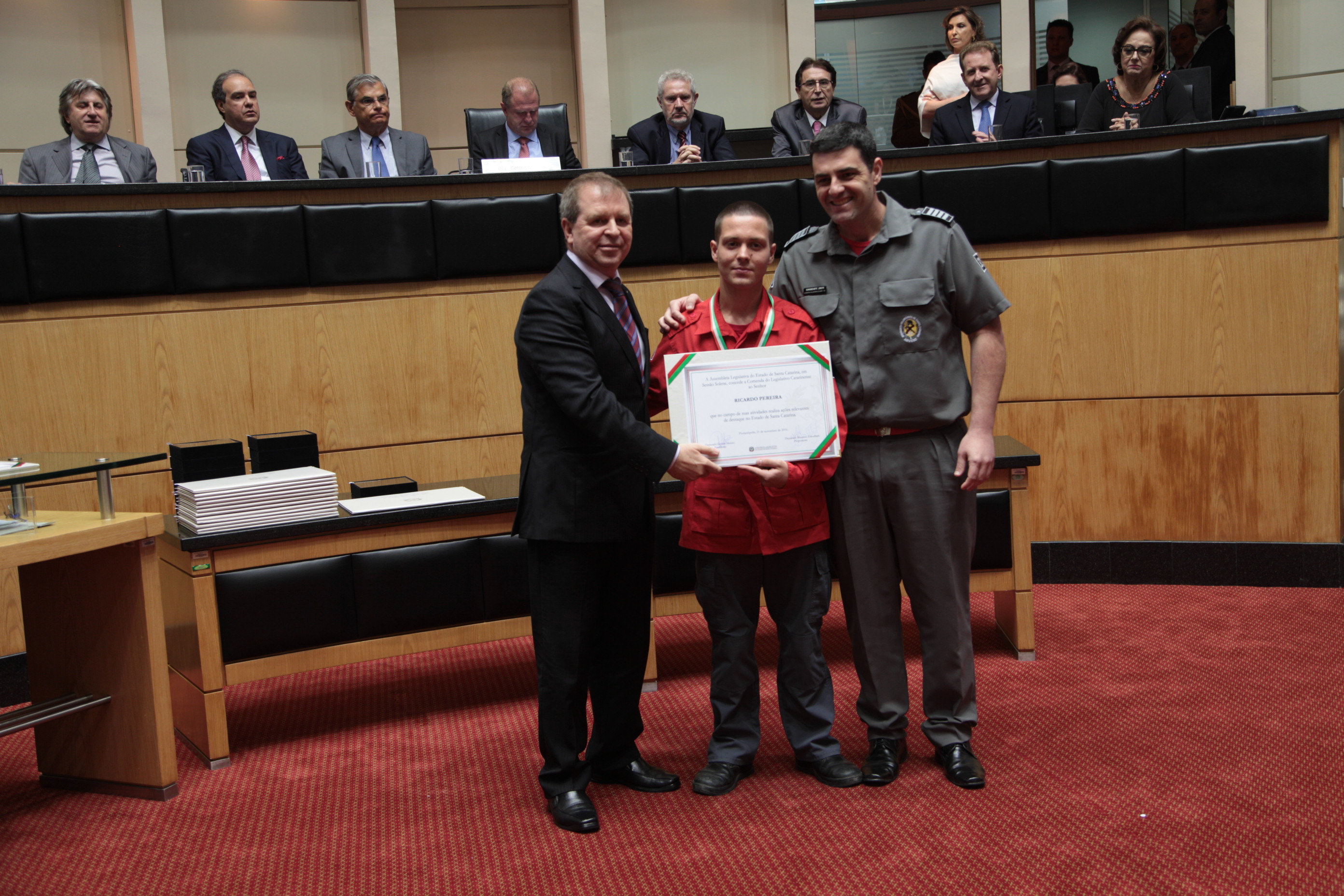 Homenageados - Comenda do Legislativo Catarinense.