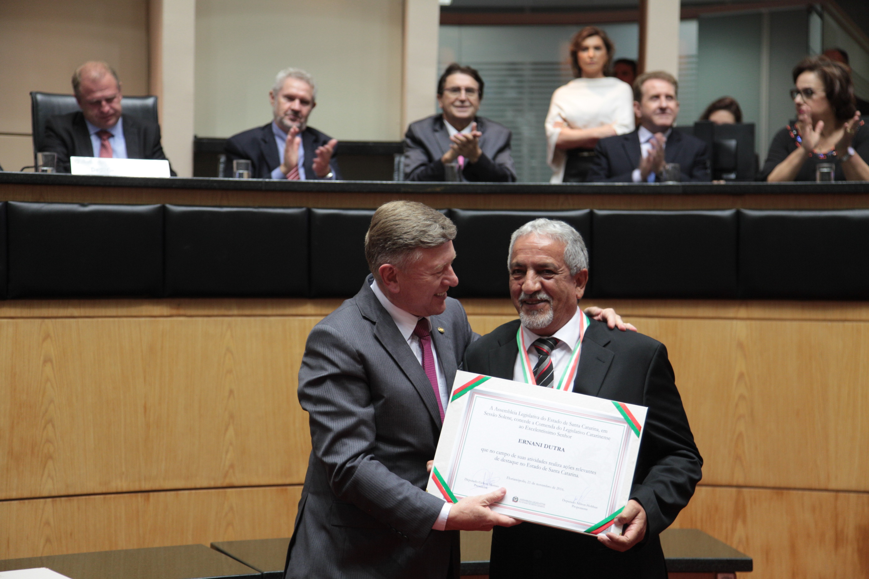 Homenageados - Comenda do Legislativo Catarinense.