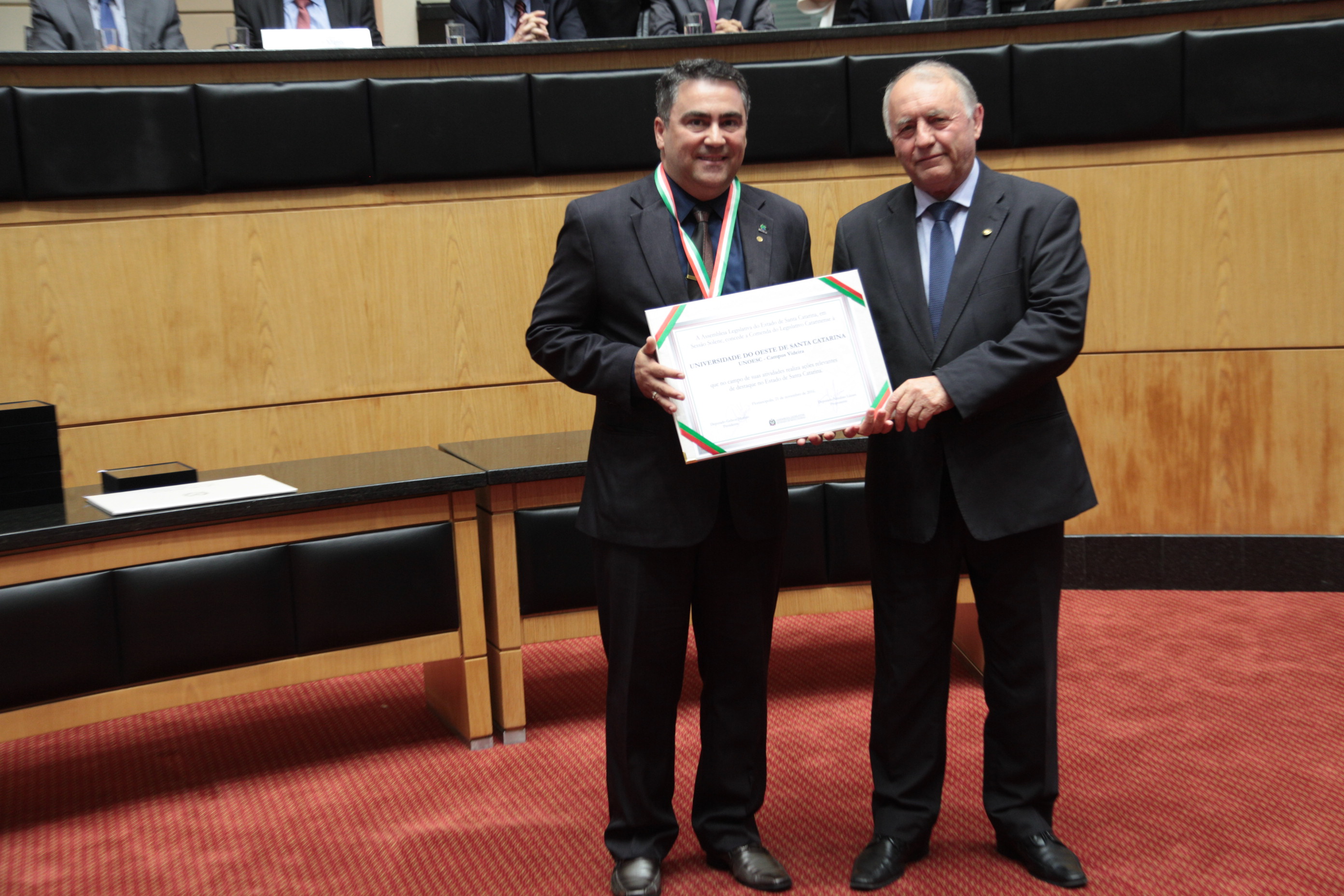Homenageados - Comenda do Legislativo Catarinense.