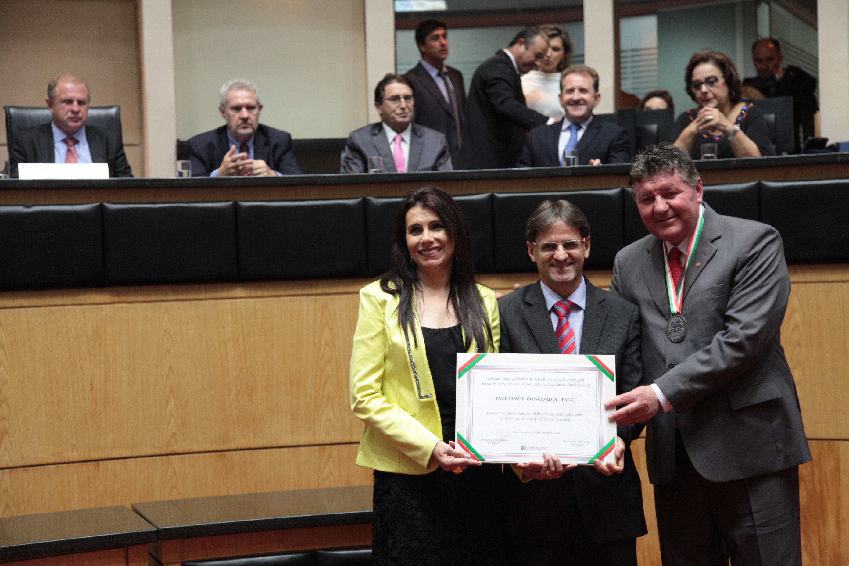 Homenageados - Comenda do Legislativo Catarinense.