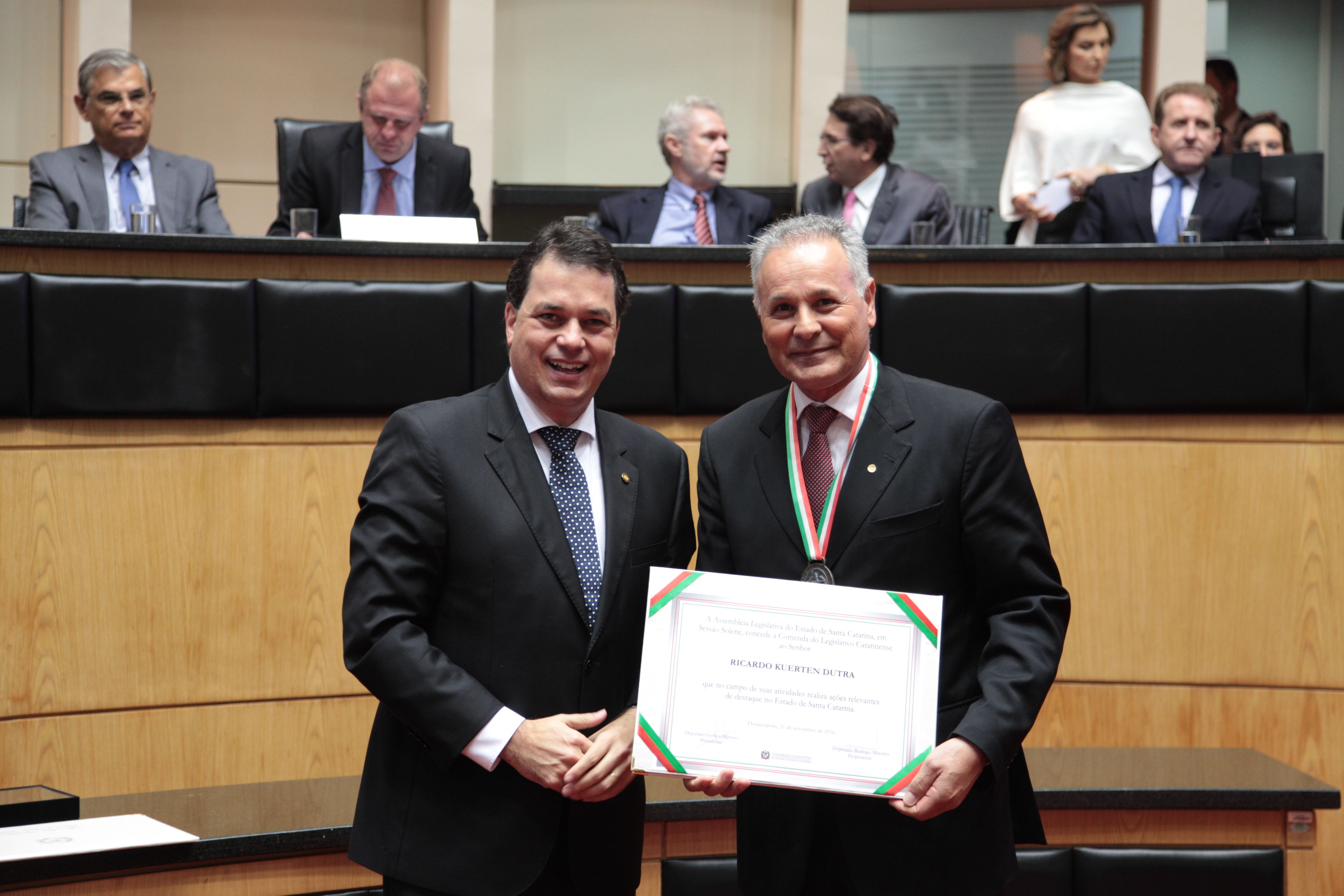 Homenageados - Comenda do Legislativo Catarinense.