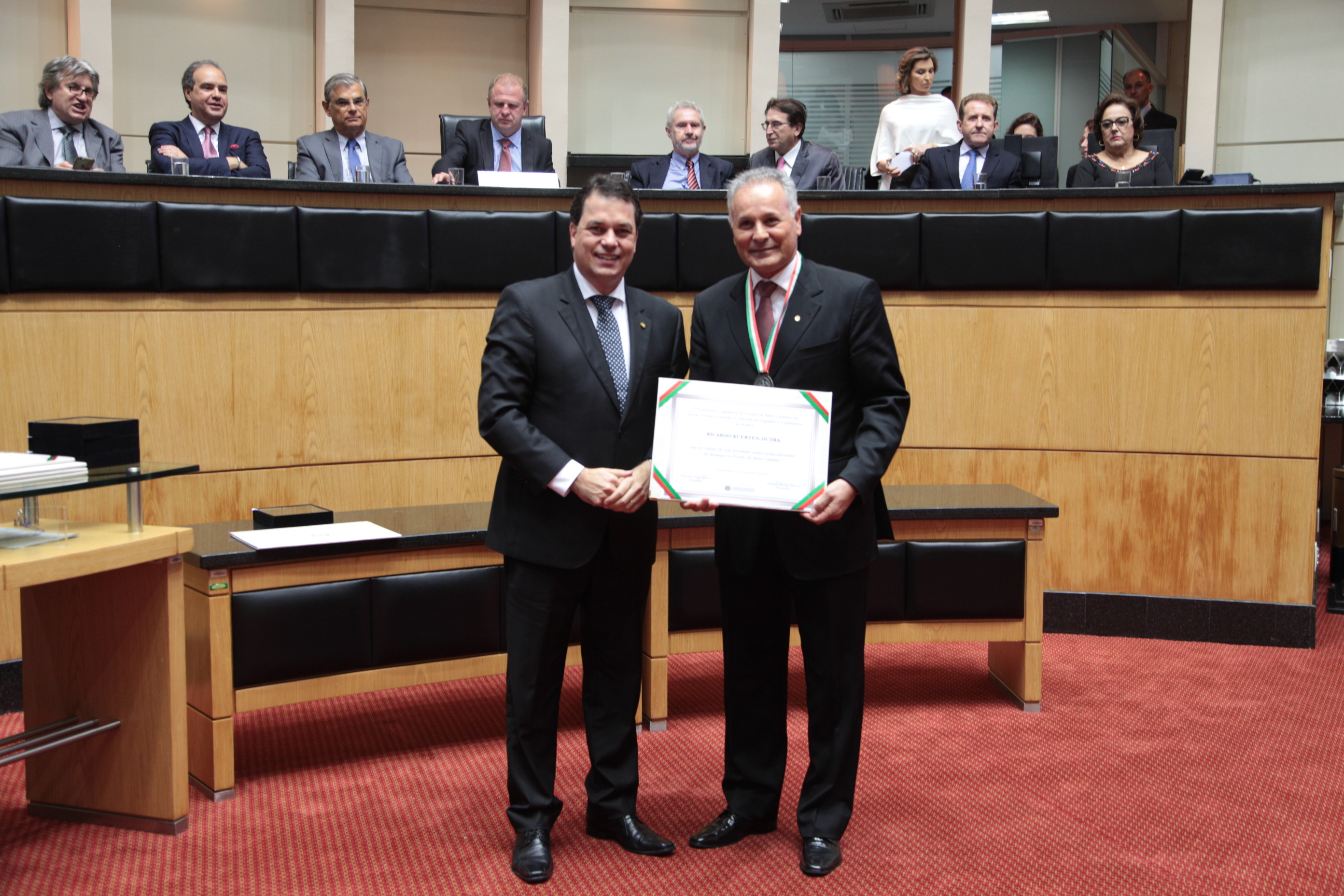 Homenageados - Comenda do Legislativo Catarinense.