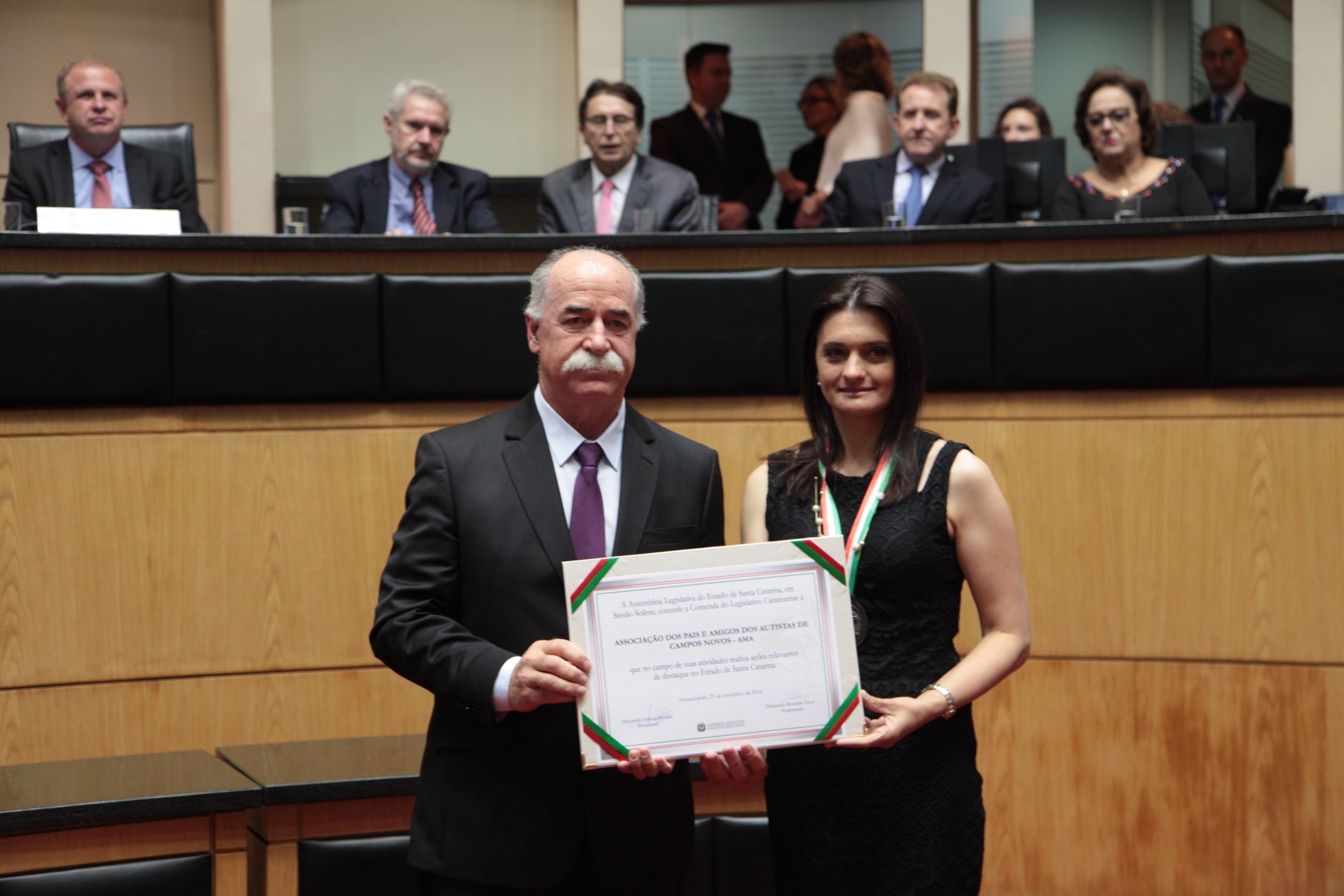 Homenageados - Comenda do Legislativo Catarinense.