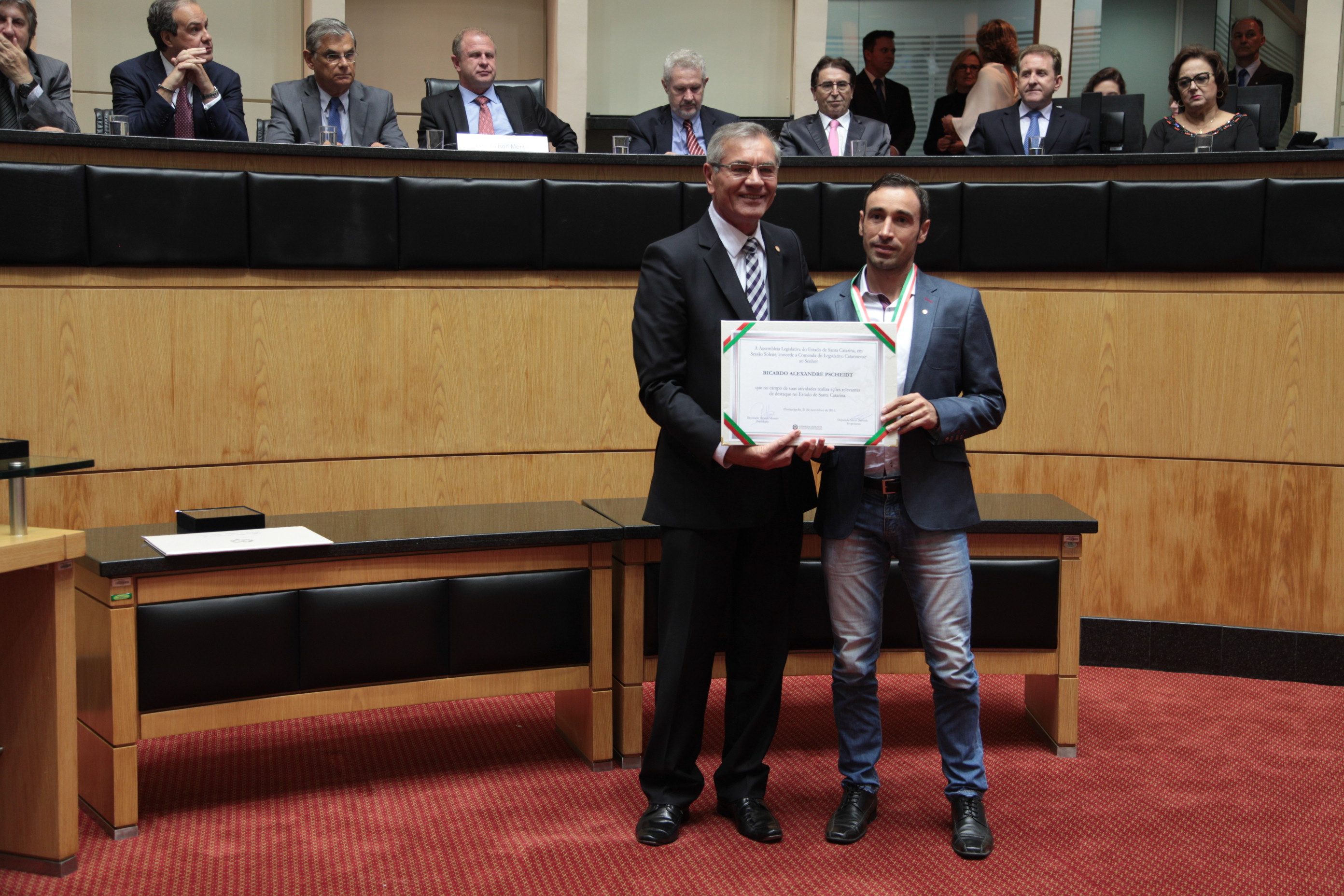 Homenageados - Comenda do Legislativo Catarinense.