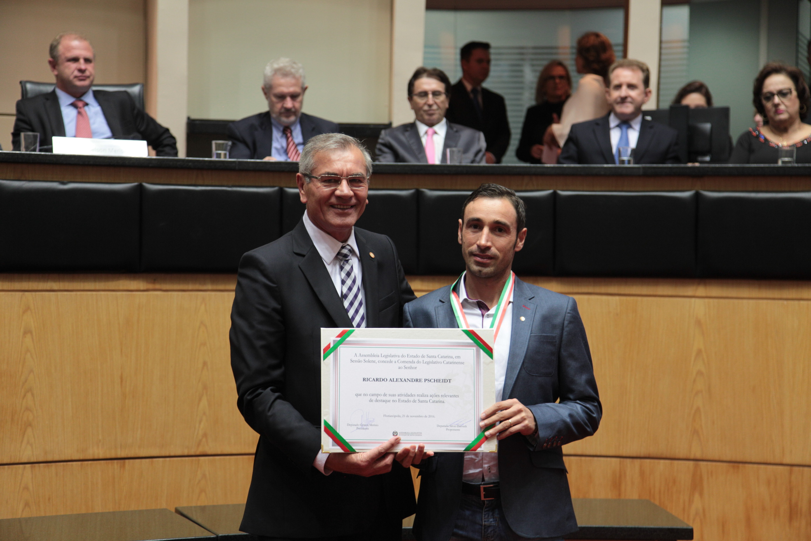 Homenageados - Comenda do Legislativo Catarinense.