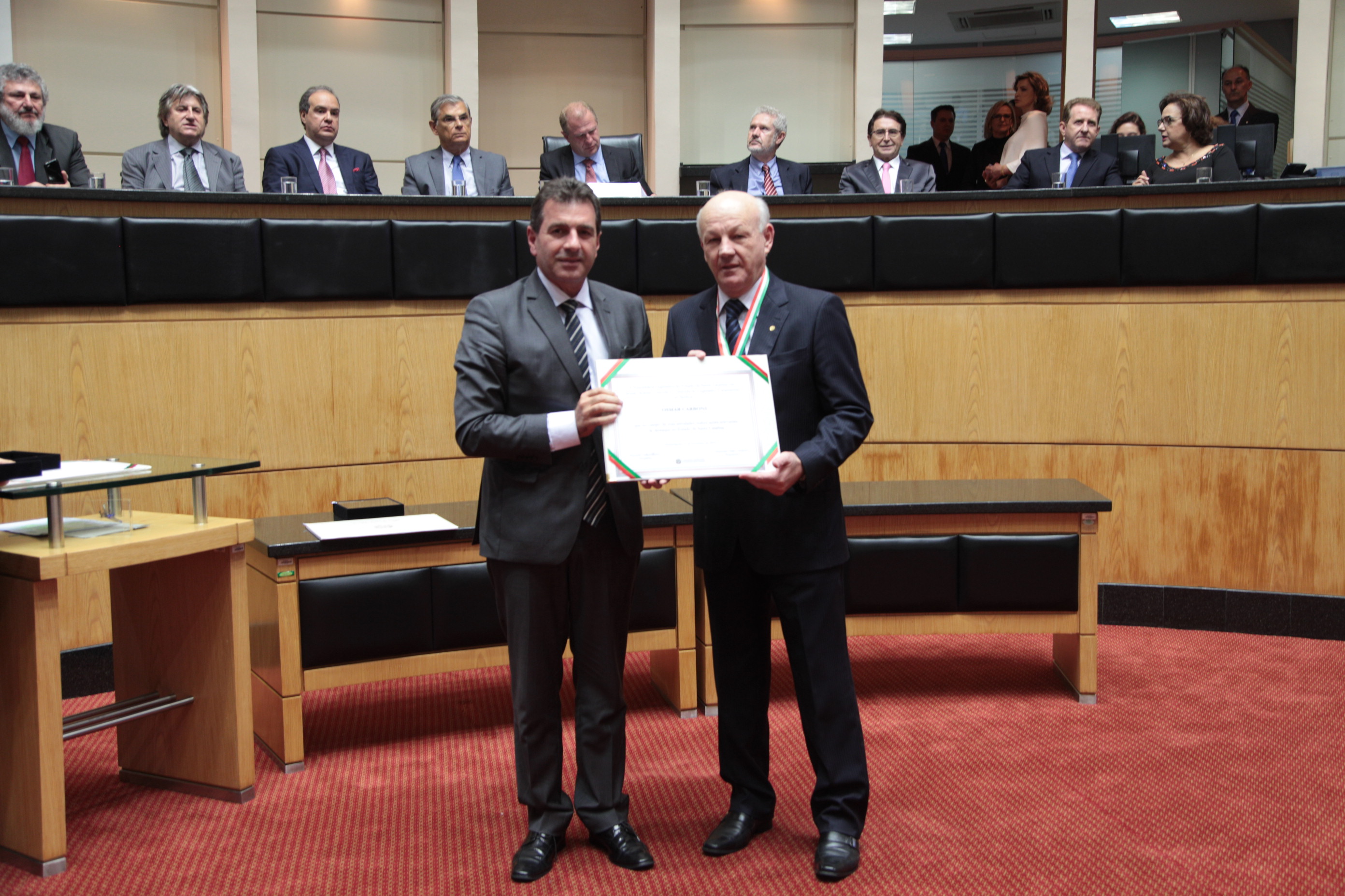 Homenageados - Comenda do Legislativo Catarinense.