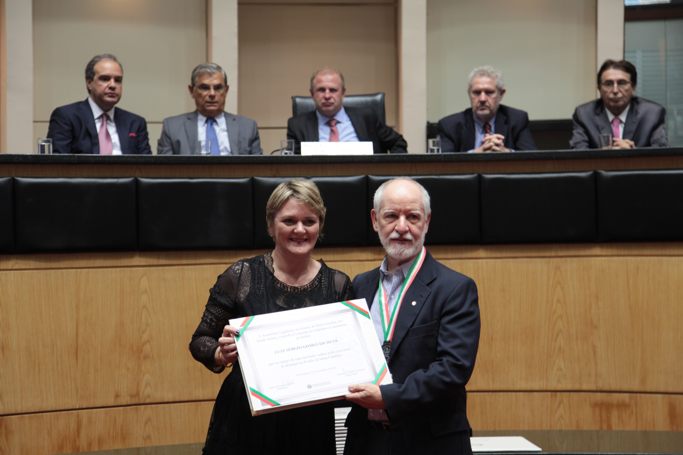 Homenageados - Comenda do Legislativo Catarinense.