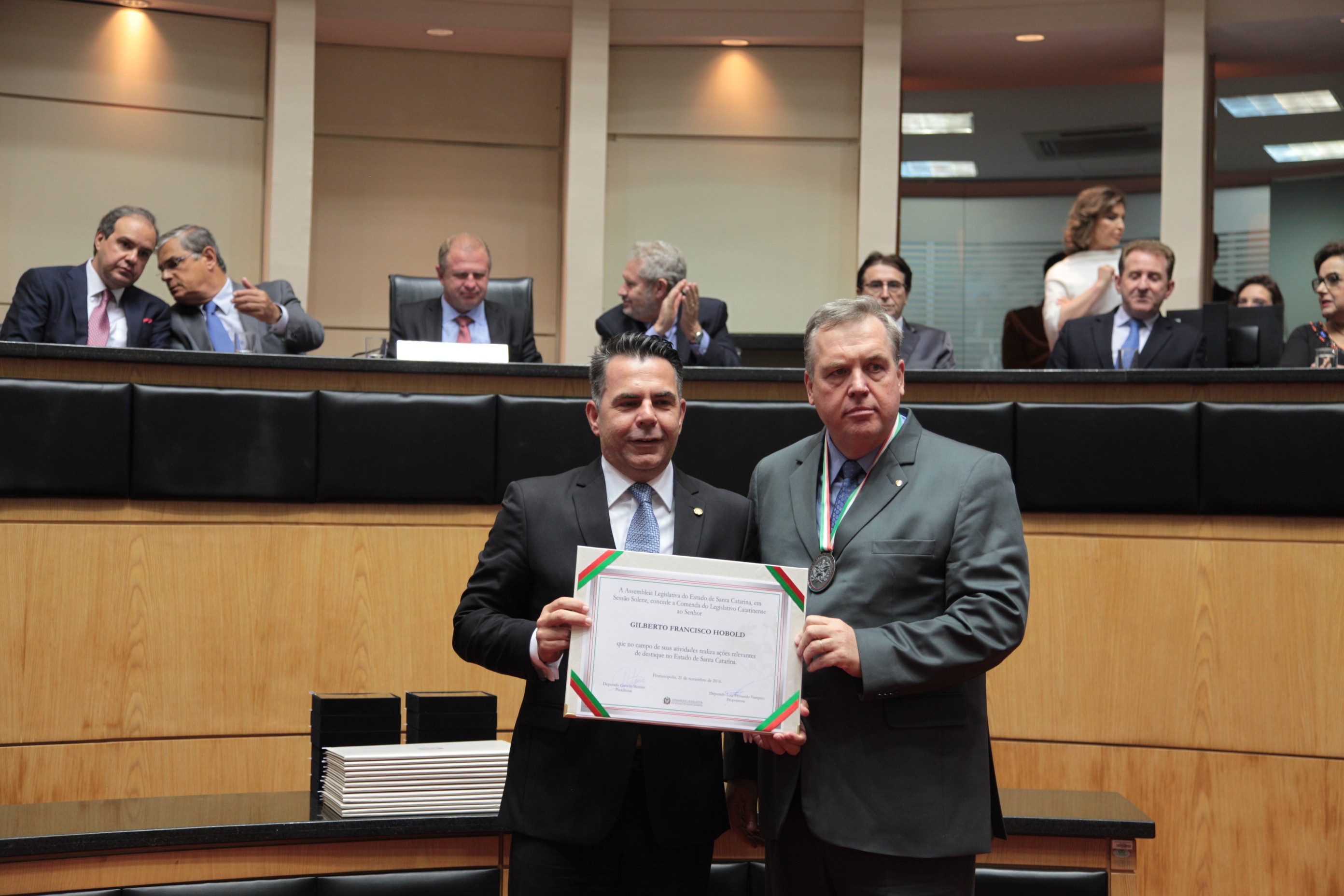Homenageados - Comenda do Legislativo Catarinense.