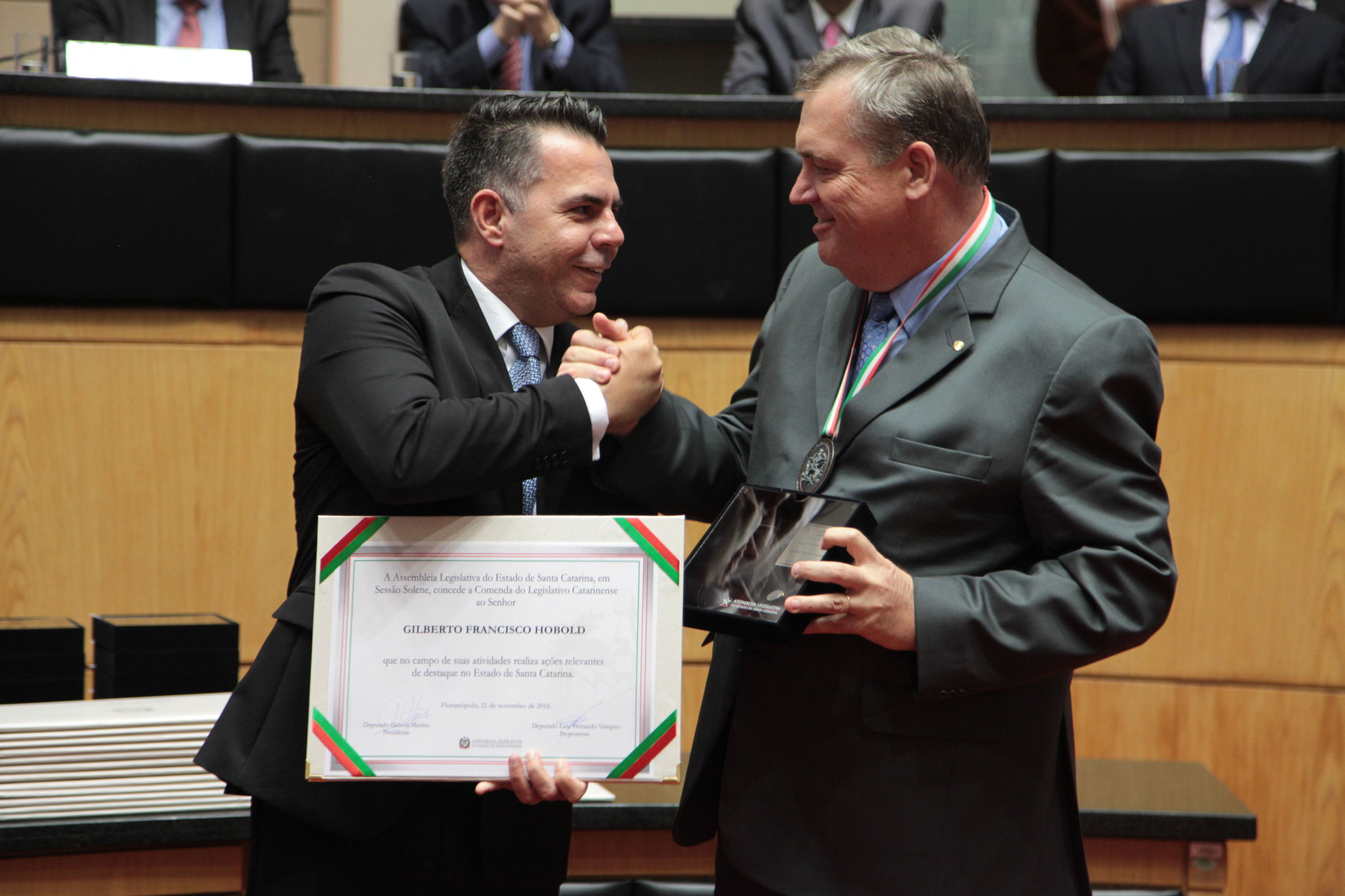 Homenageados - Comenda do Legislativo Catarinense.