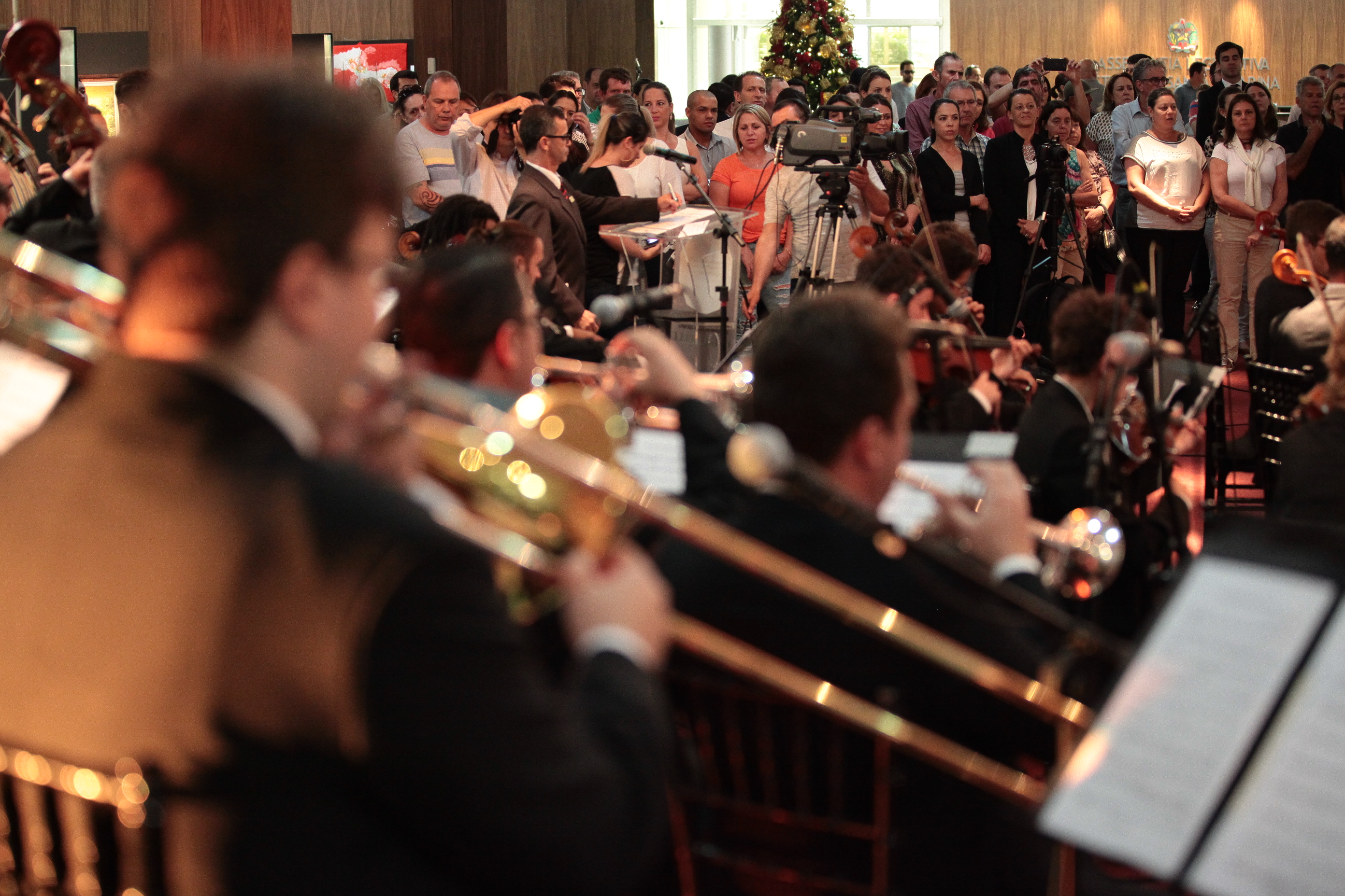 Apresentação da Orquestra Sinfônica de Santa Catarina. Foto: Fábio Queiroz.