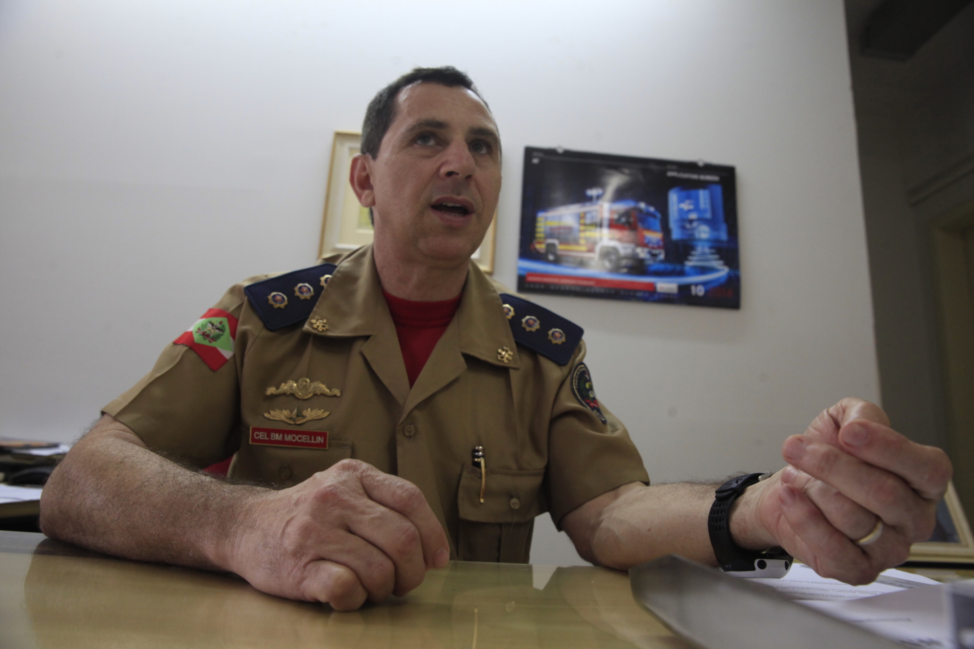 Coronel Onir Mocellin, comandante do Corpo de Bombeiros. Foto: Arquivo/ Carlos Kilian/Agência AL