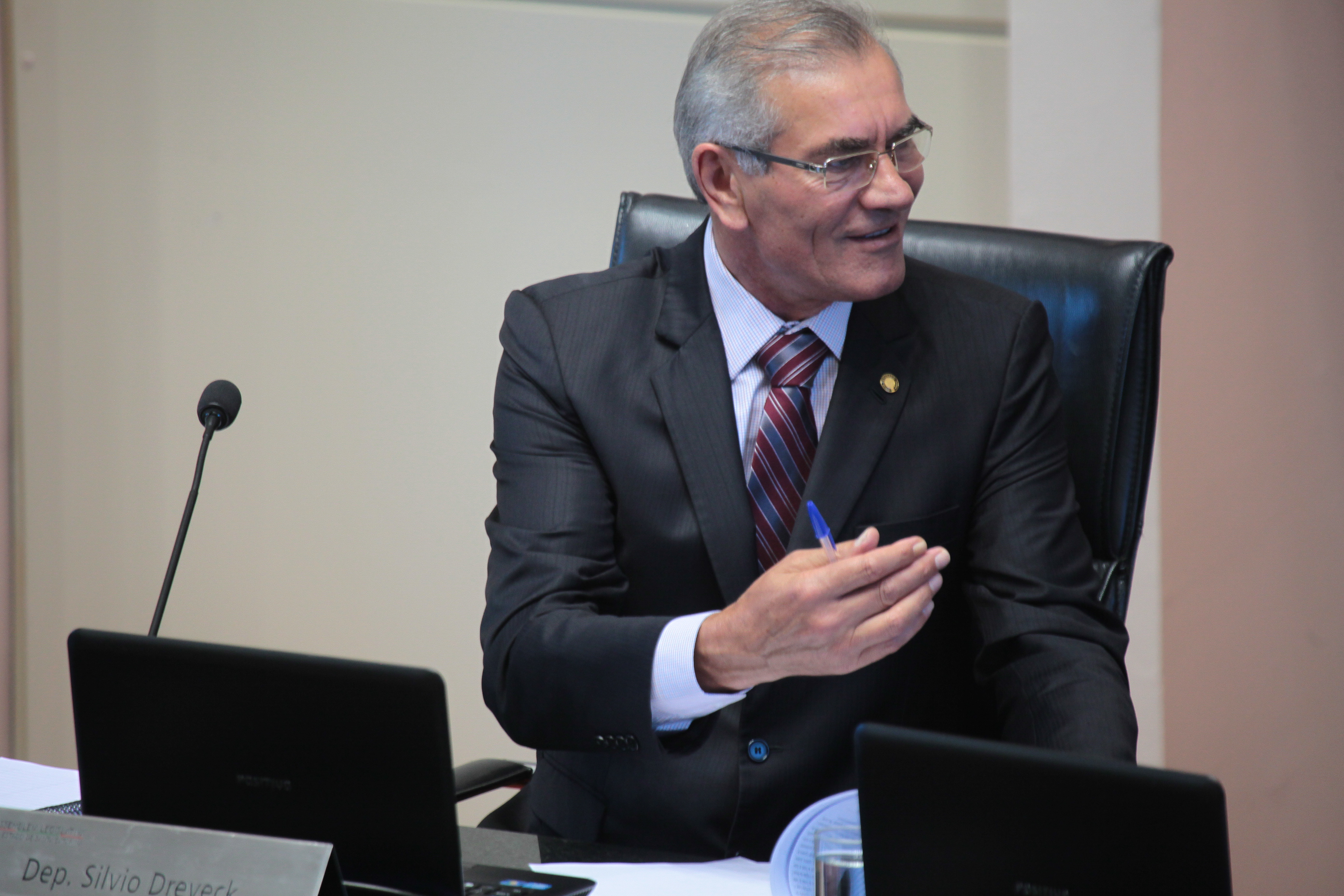 Sessão ordinária. Deputado Silvio Dreveck (PP) .Foto: Miriam Zomer/Agência AL.