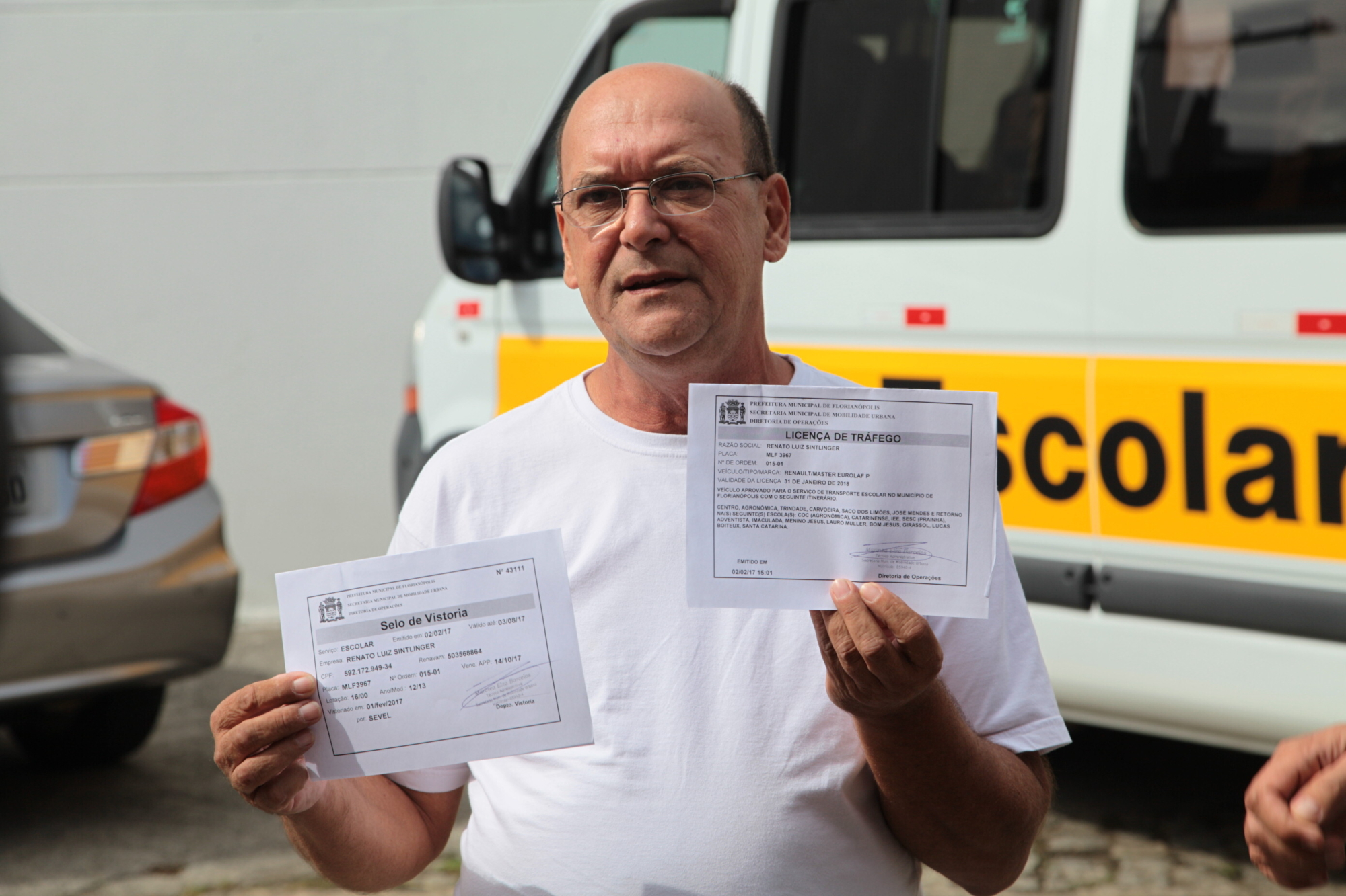 Umberto Ouriques Neto, presidente do Sindicato dos Proprietários de Veículos Escolares.