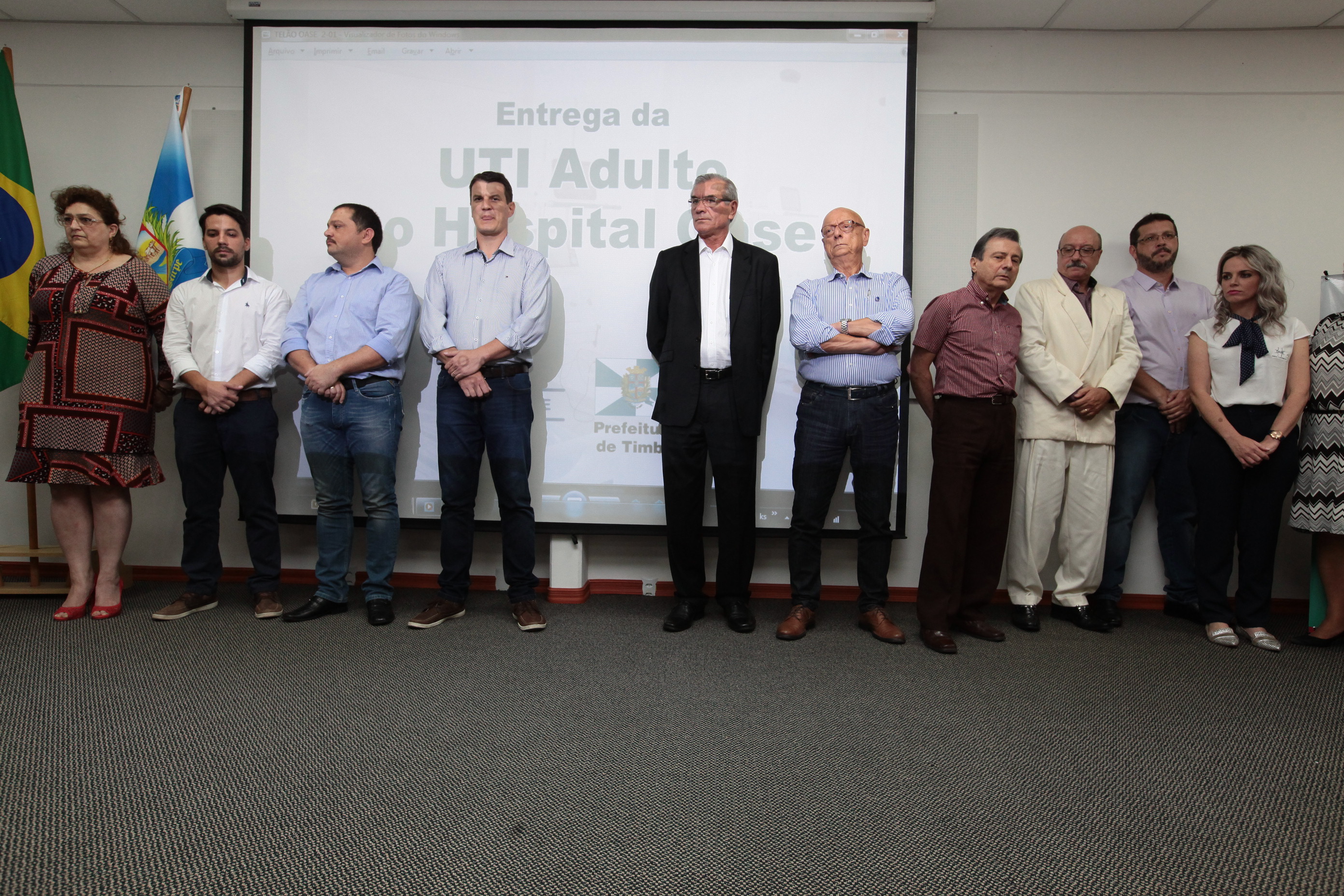 Solenidade de inauguração dos leitos de UTI do Hospital OASE em Timbó.