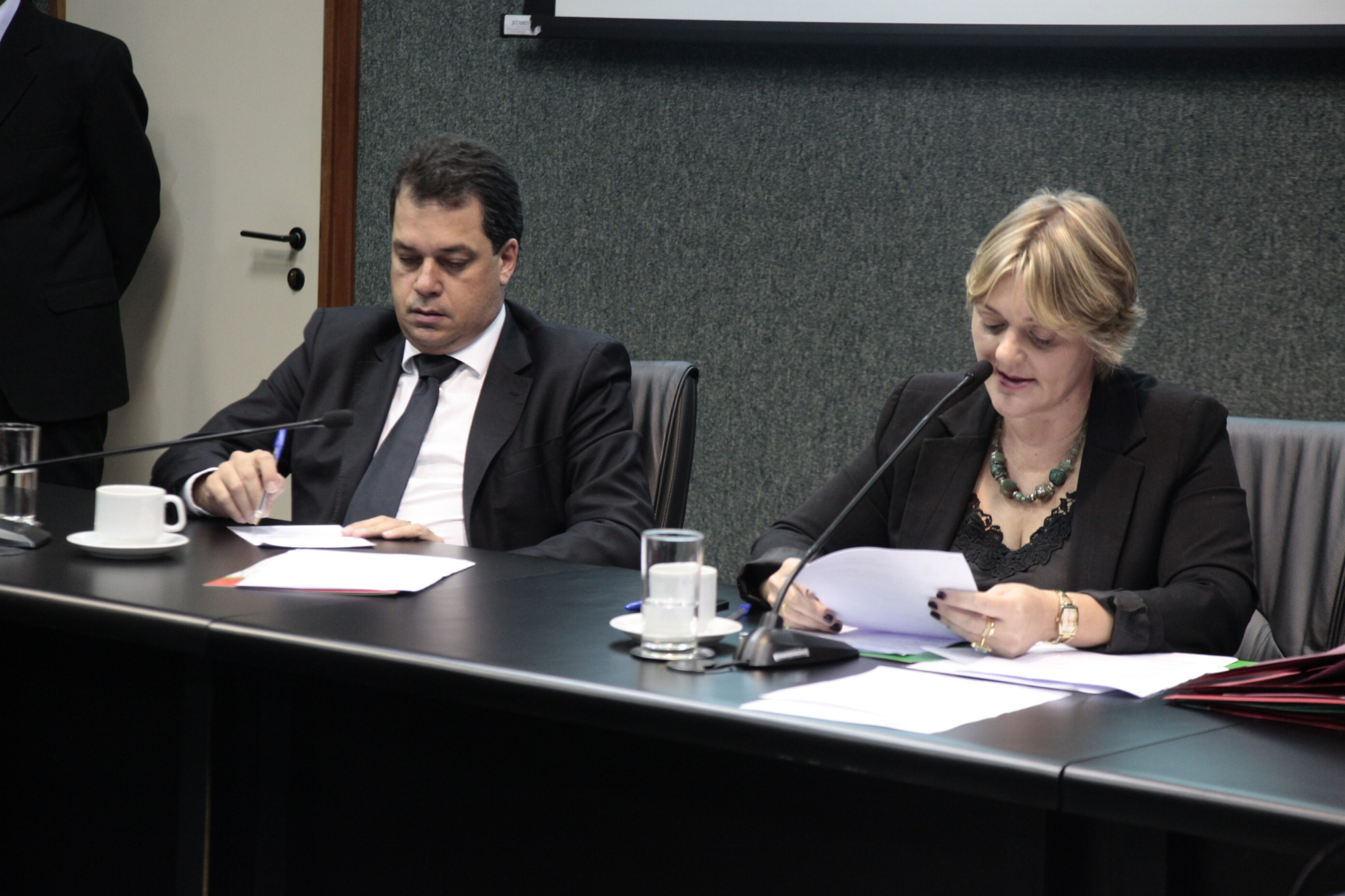 Deputado Rodrigo Minotto e deputada Luciane Carminatti