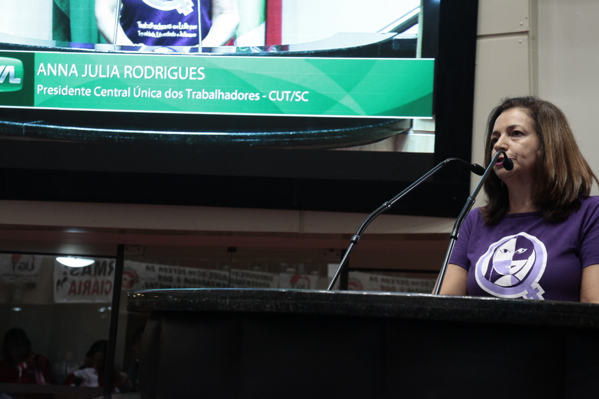Anna Julia Rodrigues, presidente da CUT/SC