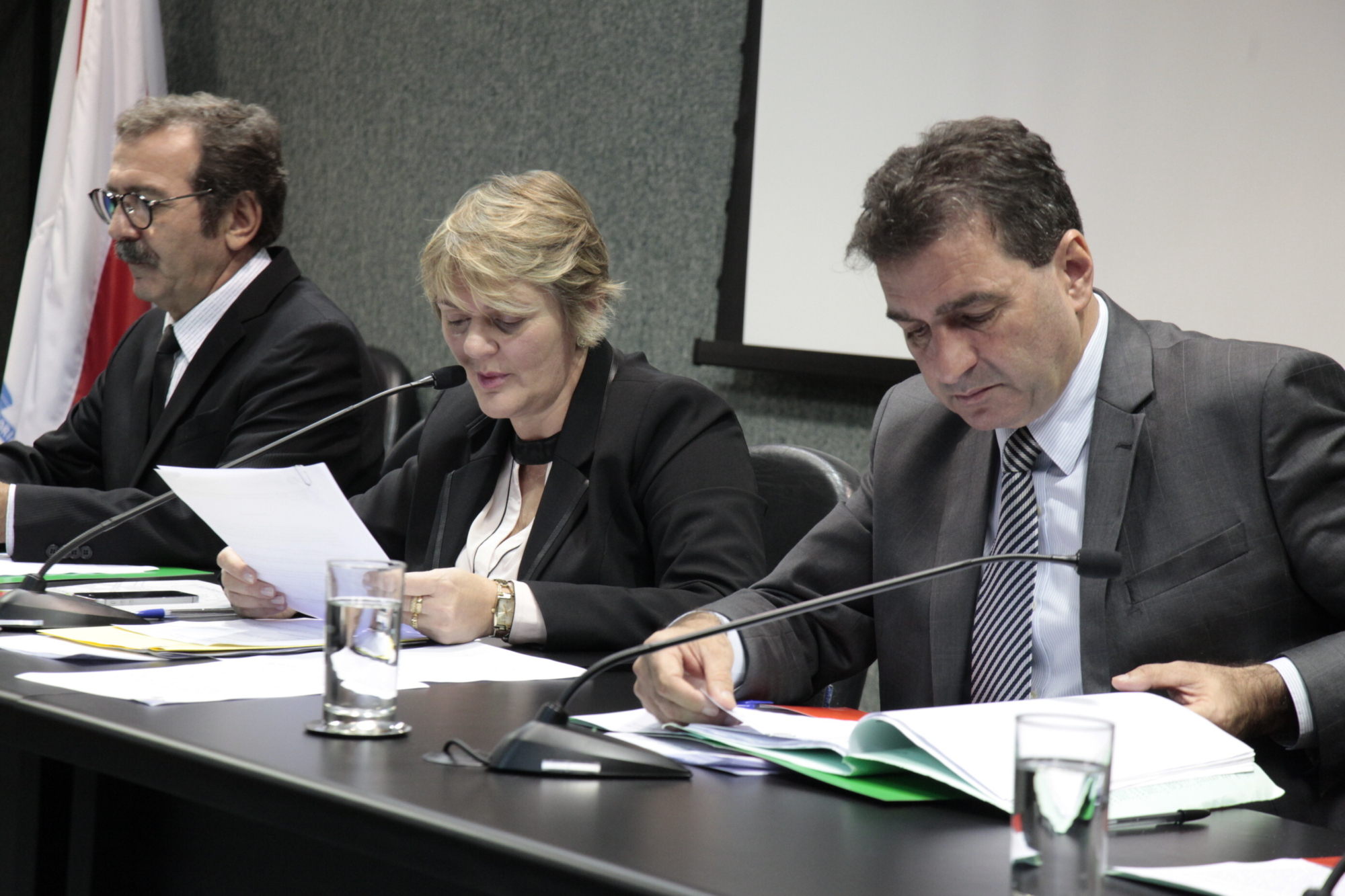 Deputados Serafim Venzon, Luciane Carminatti e Valdir Cobalchini