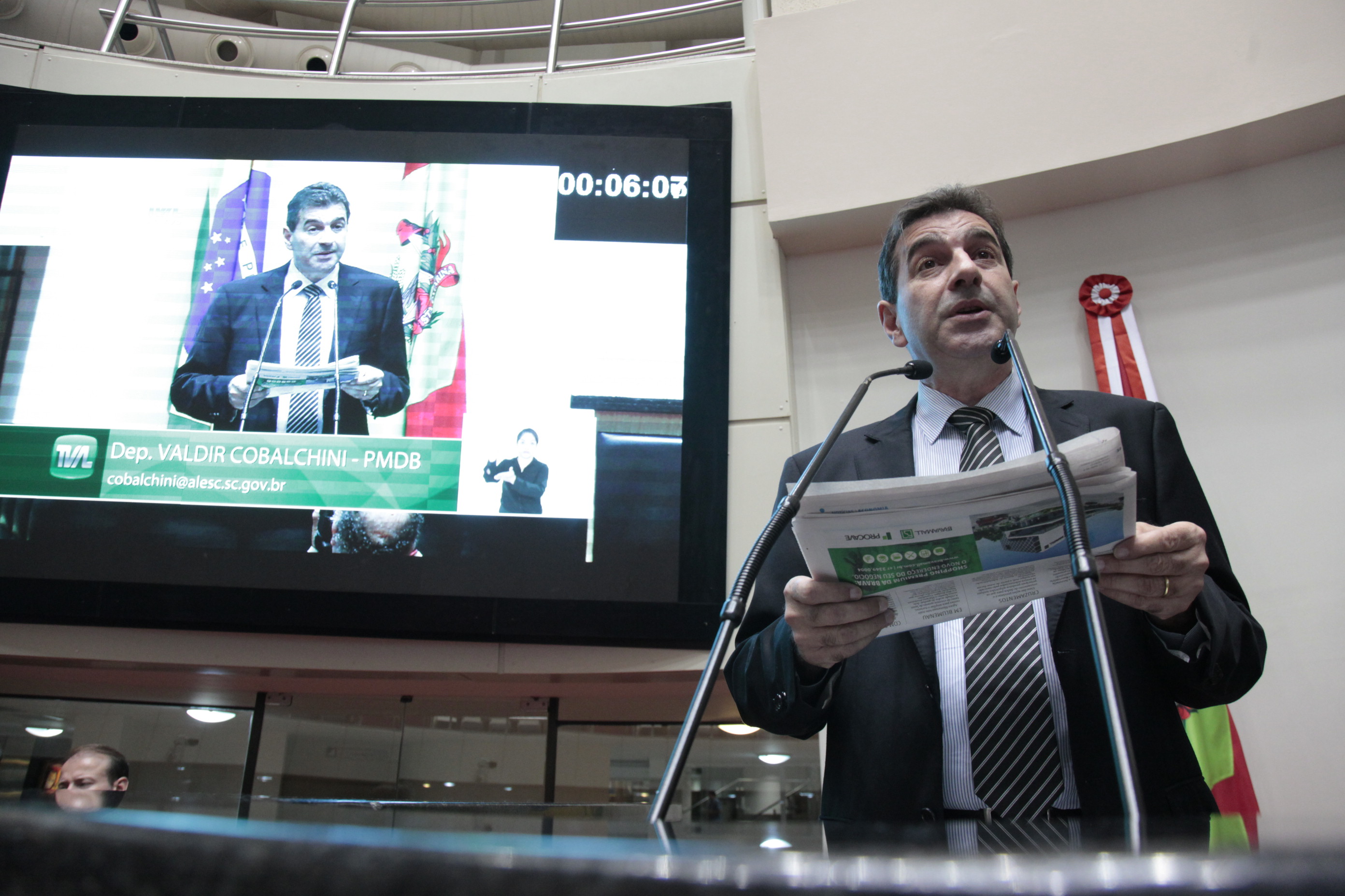 Sessão Ordinária. Deputado Valdir Cobalchini (PMDB)