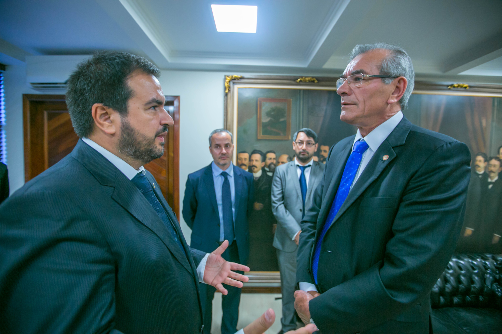 José Baltazar de Andrade Guerra, pesquisador e representante da Unisul, e o deputado Silvio Dreveck