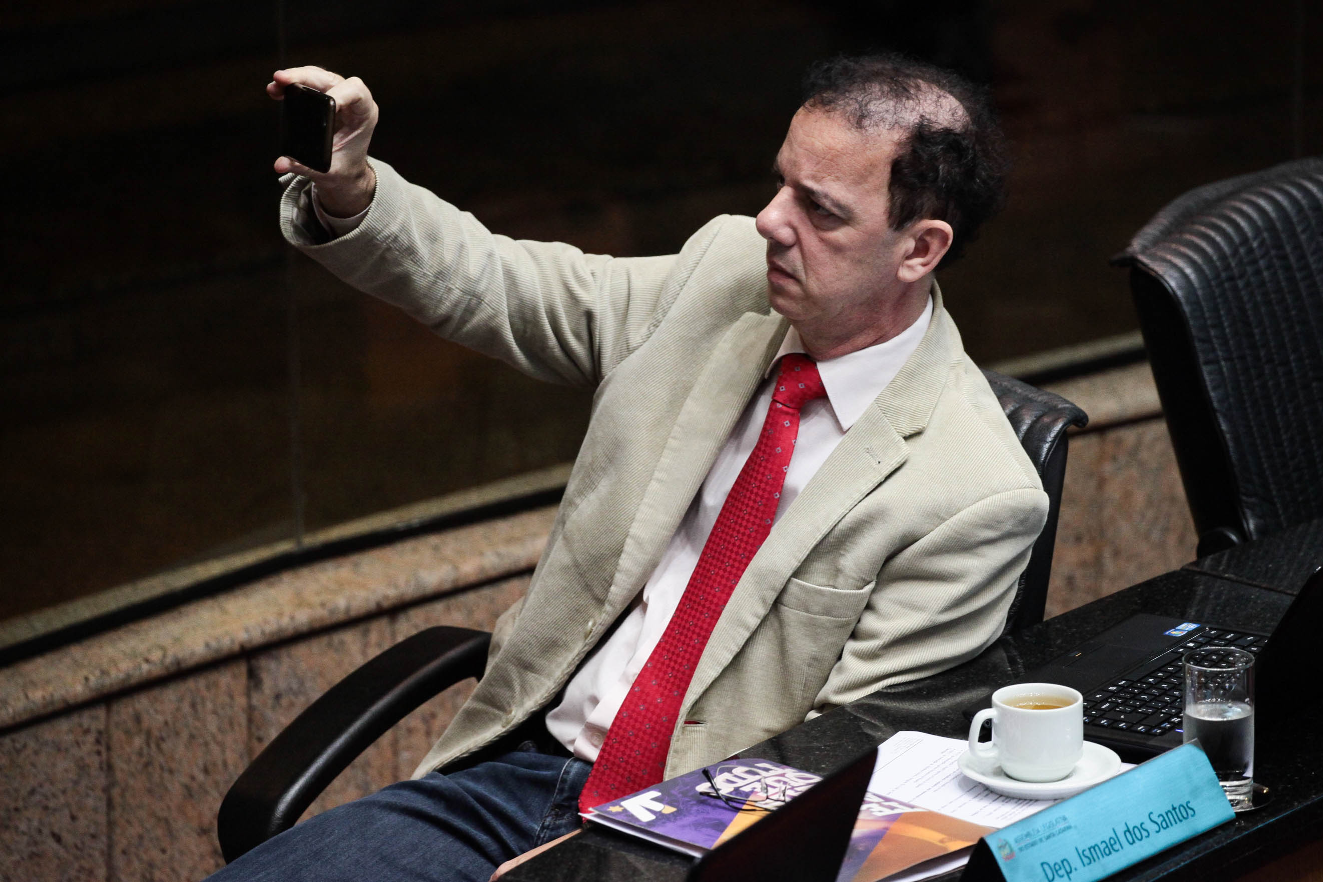 Deputado Ismael dos Santos (PSD).  Sessão Ordinária. Foto: Vitor Shimomura  / Agência AL