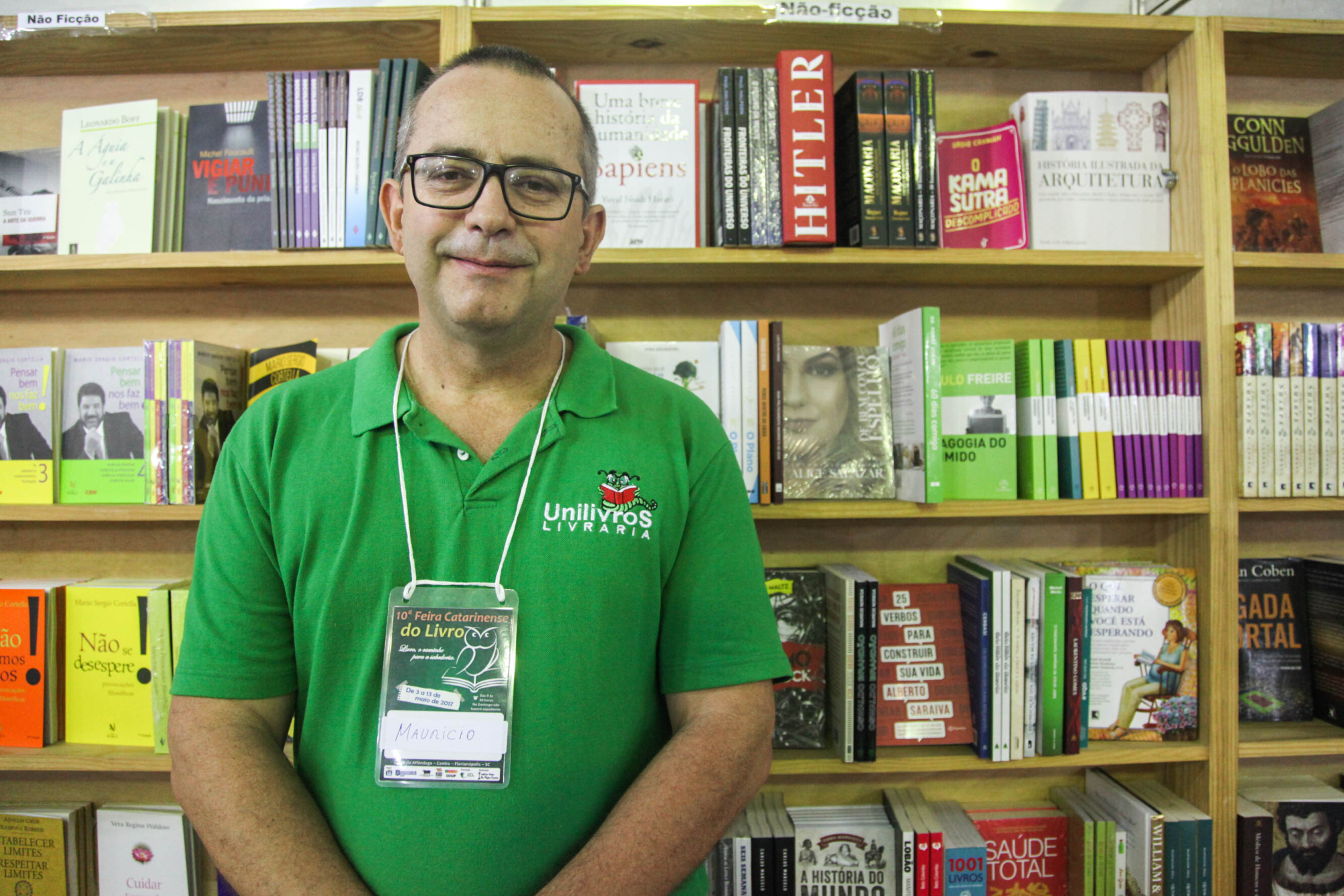 Maurício Geraldo, livreiro de Criciúma