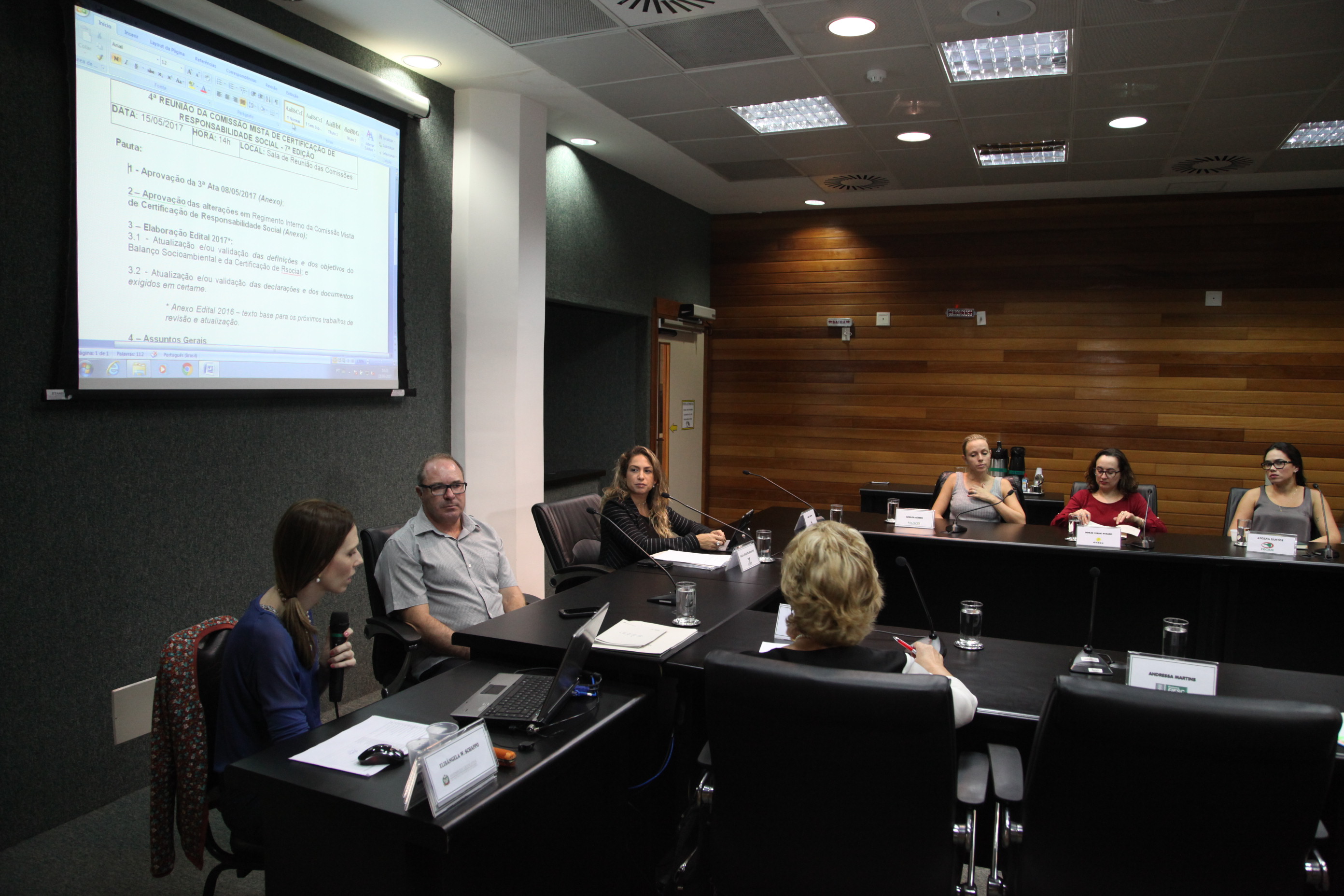 Reunião da Comissão Mista de Certificação de Responsabilidade Social.