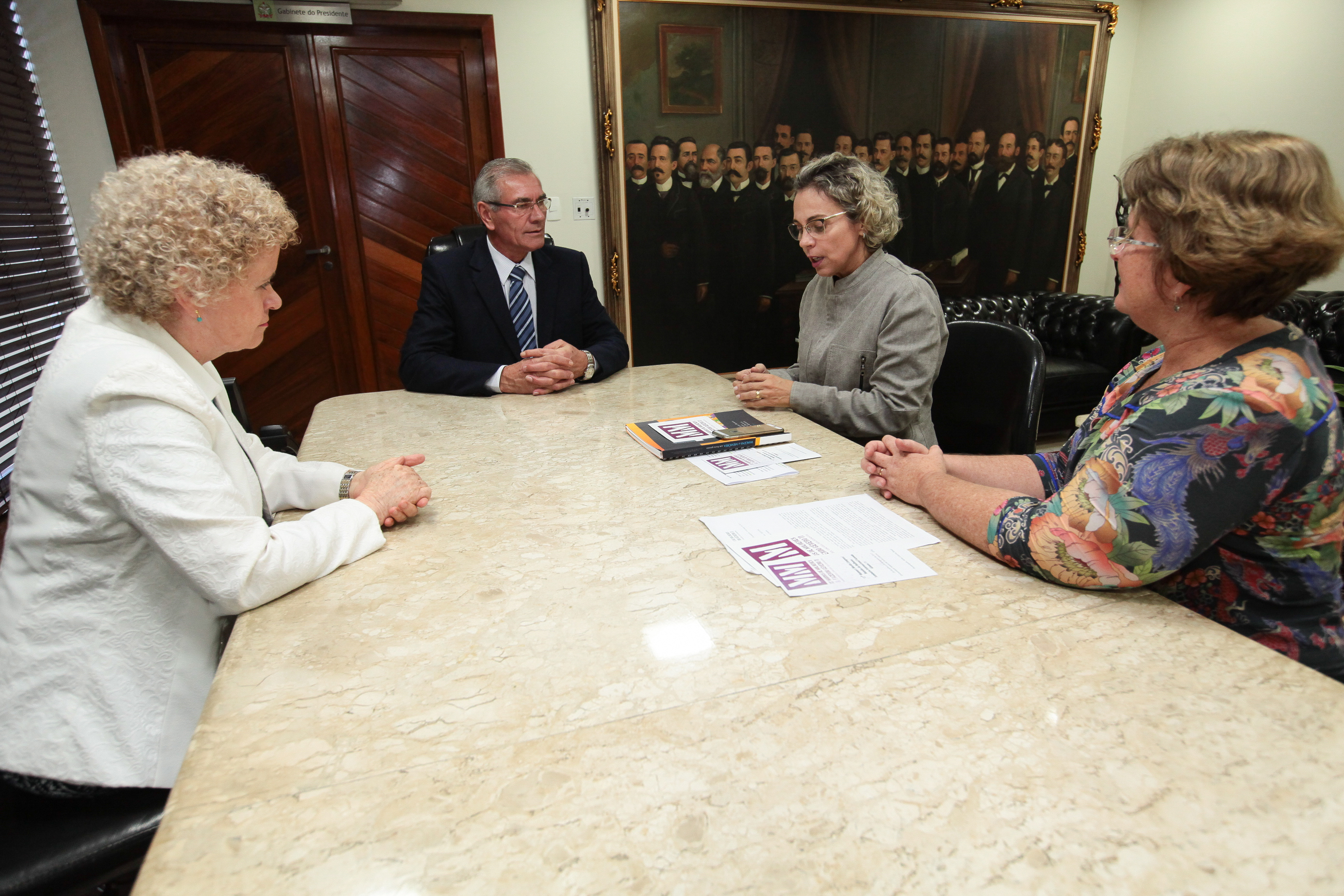 Presidente da Alesc recebe organizadoras do Women’s Worlds Congress - 13º Congresso Mundos de Mulheres.