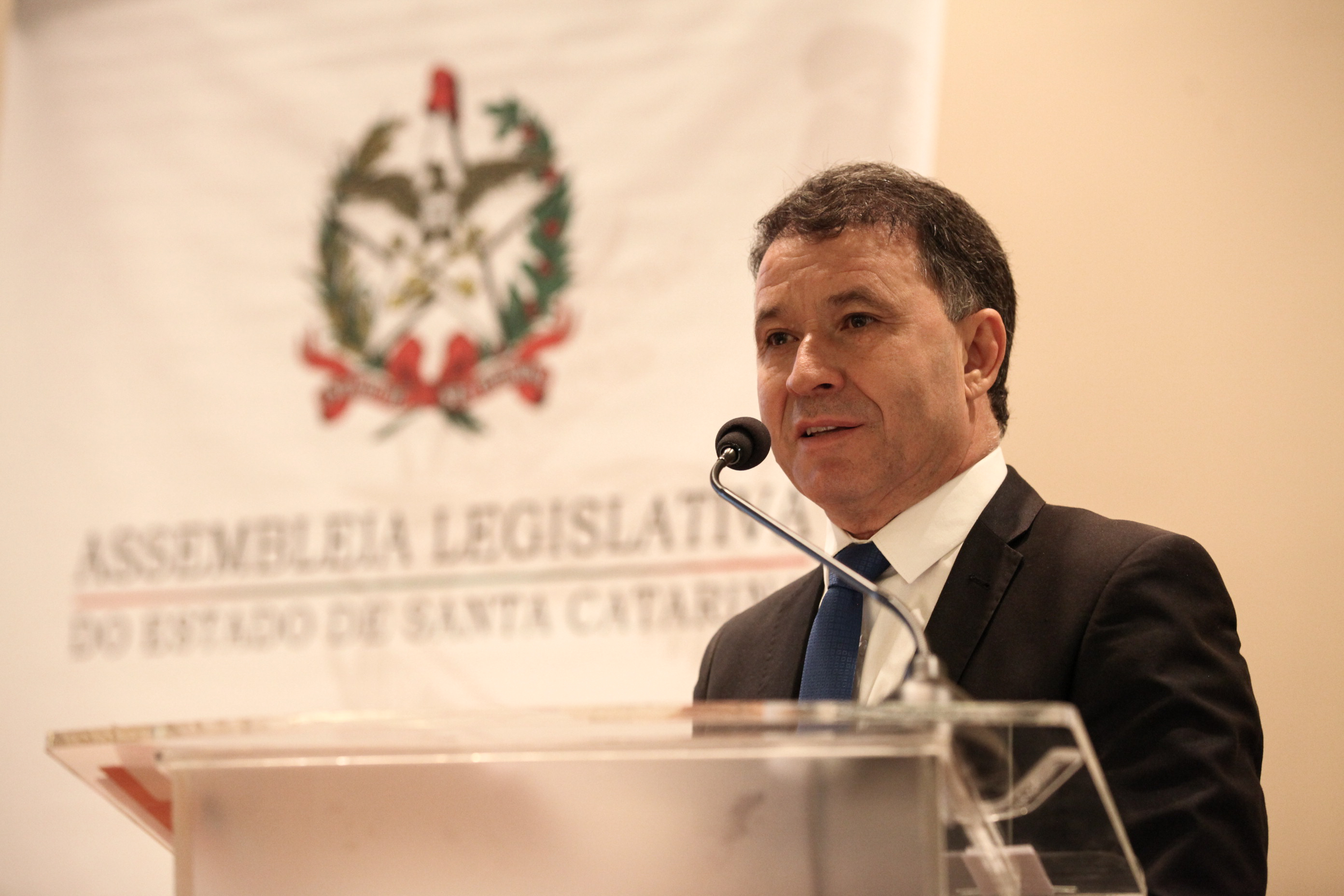 Deputado Darci de Matos (PSD). IV Seminário de Saúde e Prevenção das Deficiências das APAEs de Santa Catarina.