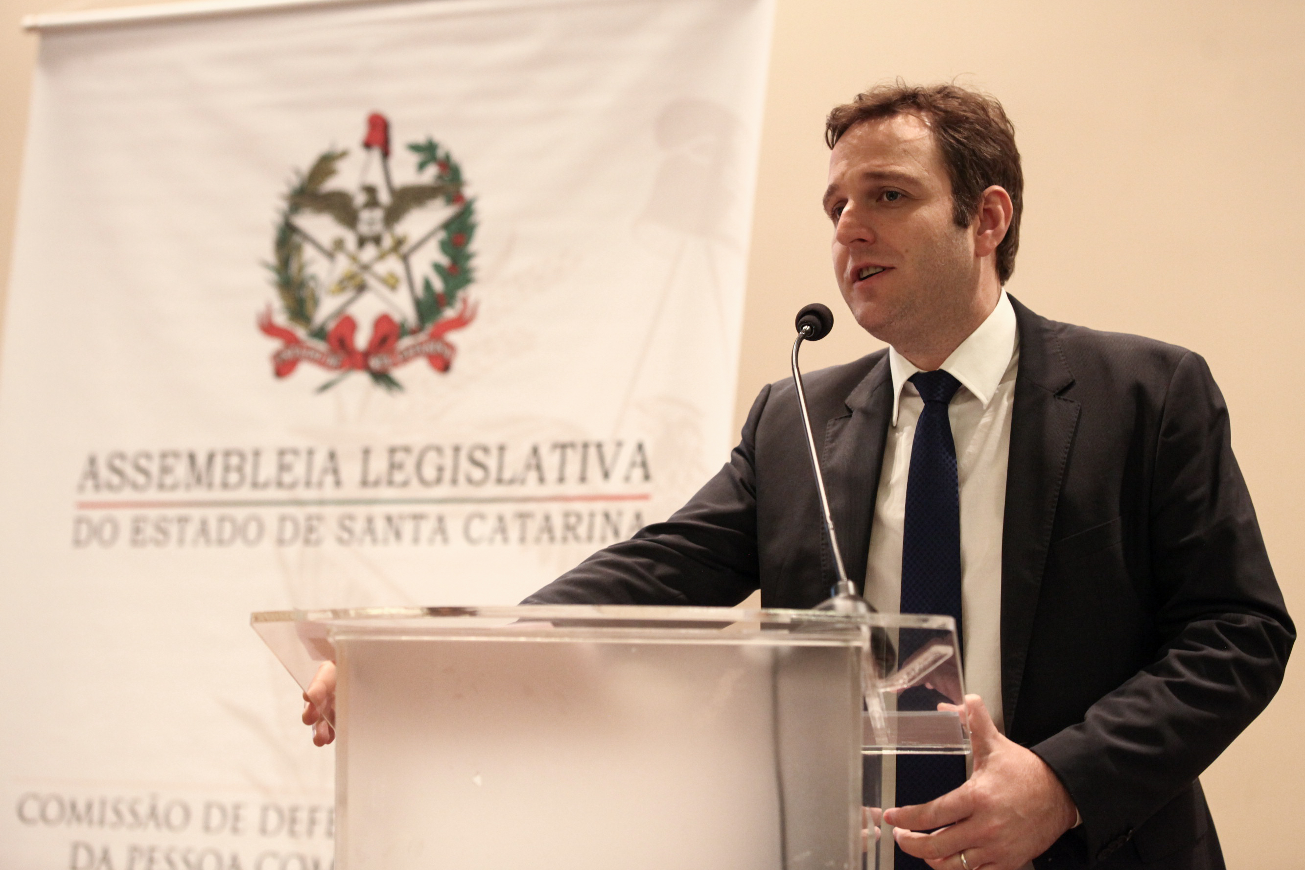 Deputado Ricardo Guidi (PSD). IV Seminário de Saúde e Prevenção das Deficiências das APAEs de Santa Catarina.