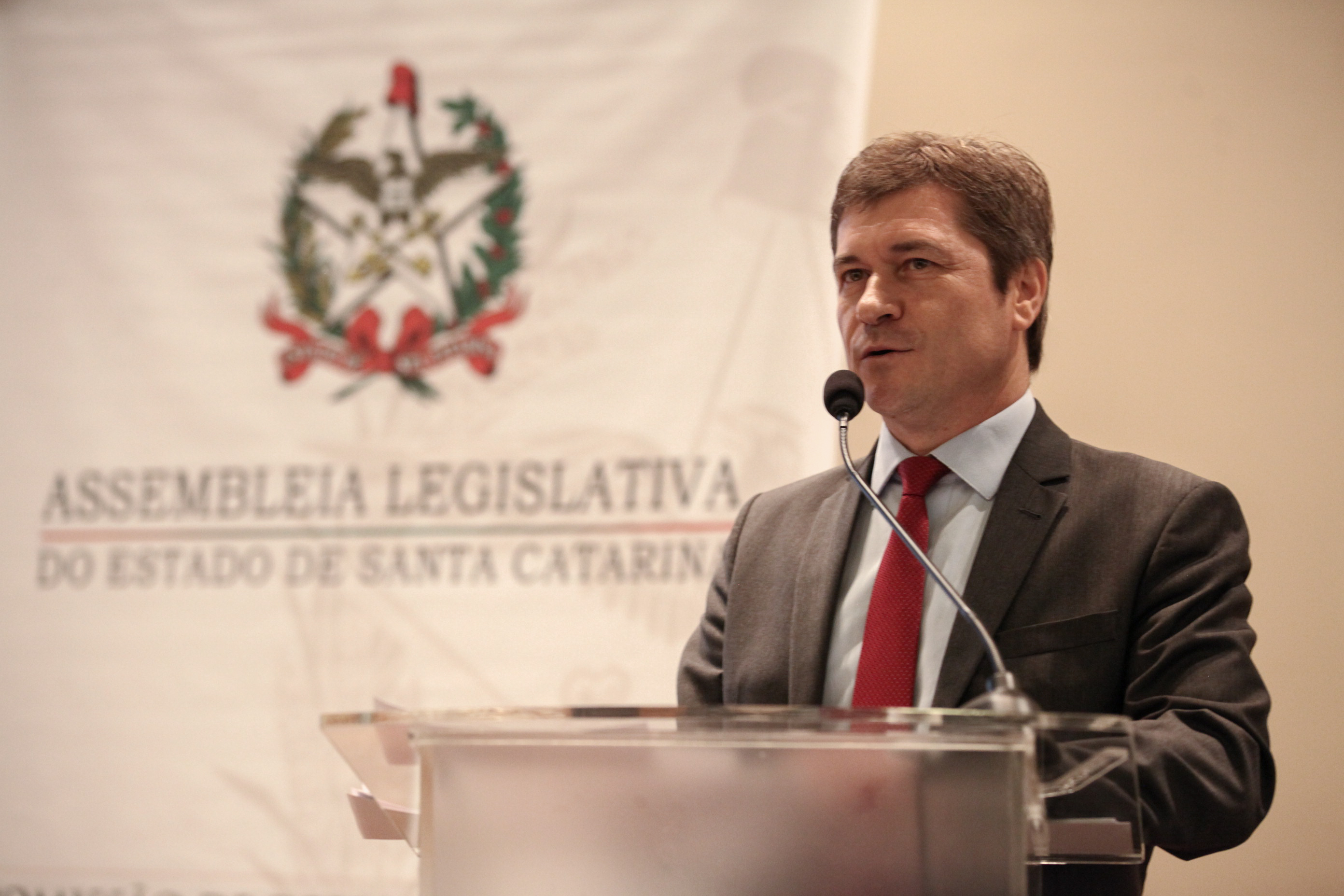 Deputado Jose Nei Ascari (PSD). IV Seminário de Saúde e Prevenção das Deficiências das APAEs de Santa Catarina.