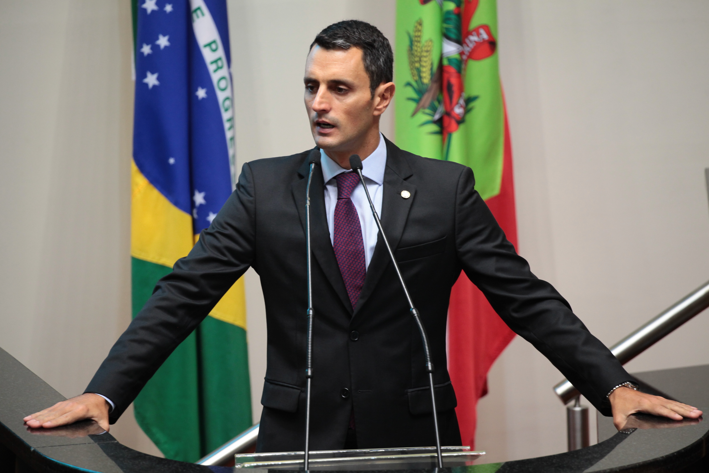 Sessão Ordinária. Deputado João Amin (PP). Foto: Miriam Zomer / Agência AL